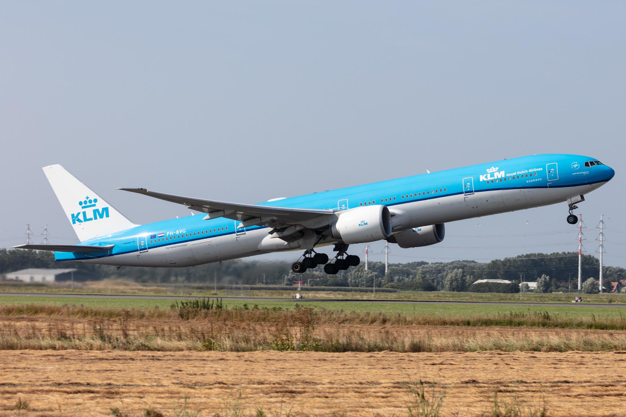 Amsterdam Schiphol: KLM (KL / KLM) |  Boeing 777-306(ER) B77W | PH-BVG | MSN 38867