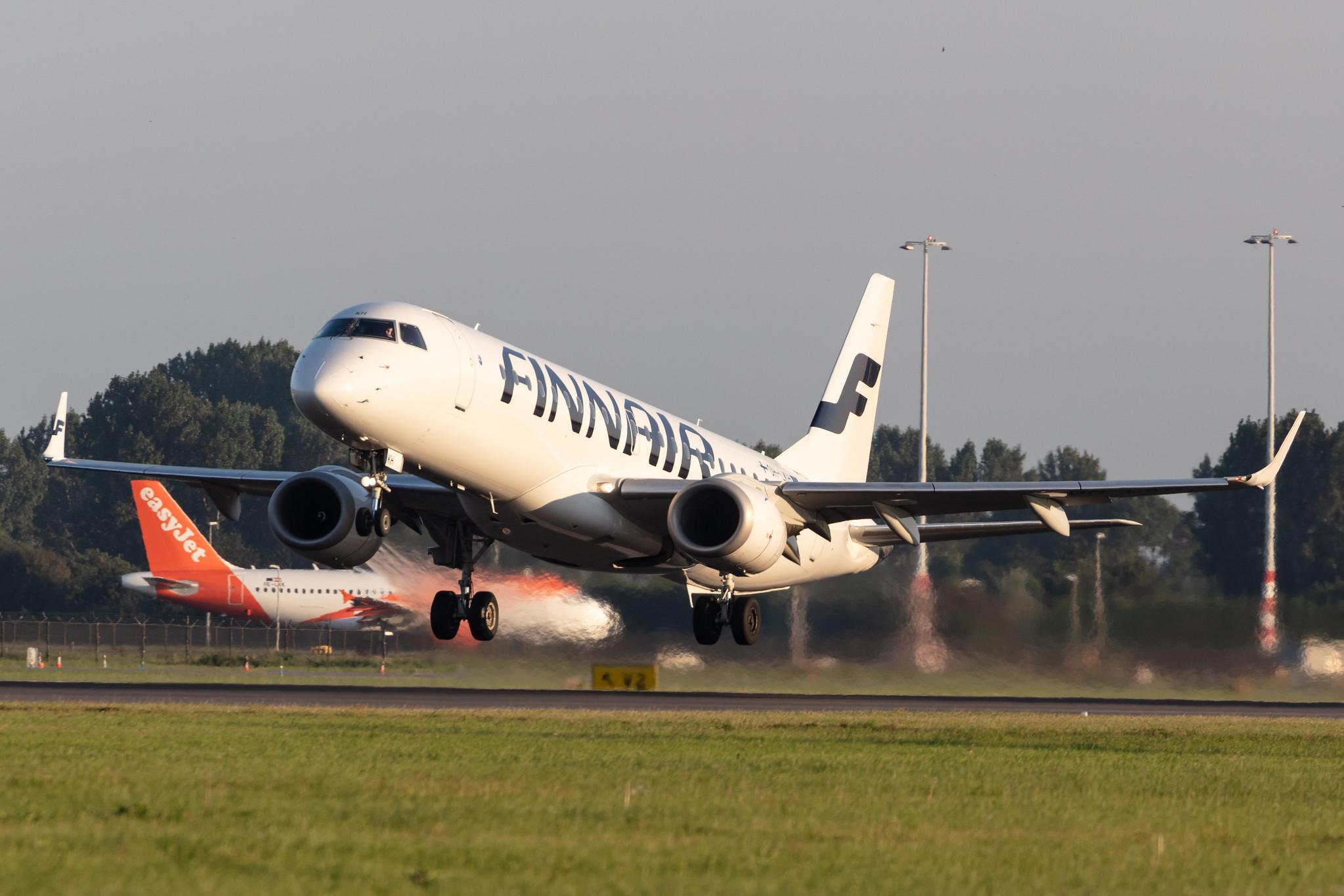 Amsterdam Schiphol: Finnair (AY / FIN) | Operator: NORRA |  Embraer E190LR E190 | OH-LKH | MSN 19000086