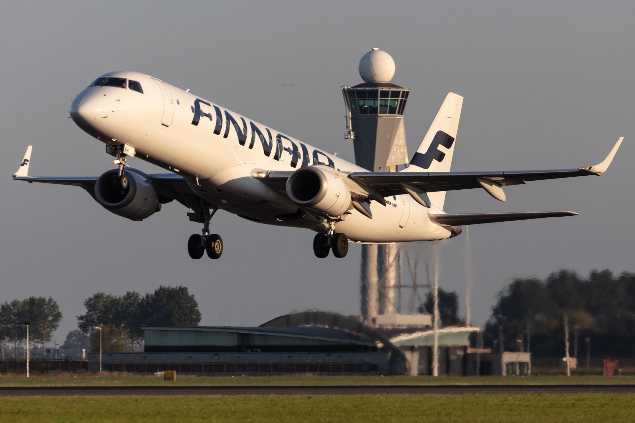 Amsterdam Schiphol: Finnair (AY / FIN) | Operator: NORRA |  Embraer E190LR E190 | OH-LKH | MSN 19000086