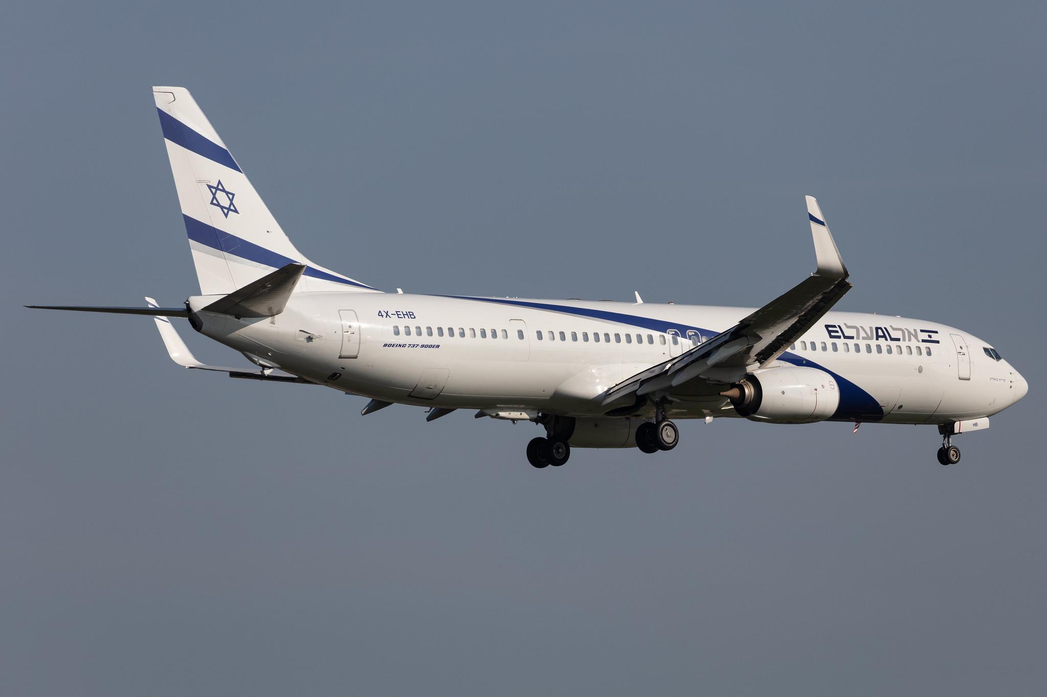 Amsterdam Schiphol: El Al (LY / ELY) |  Boeing 737-958(ER) B739 | 4X-EHB | MSN 41553