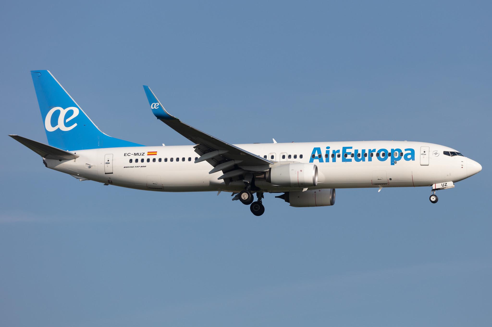 Amsterdam Schiphol: Air Europa (UX / AEA) |  Boeing 737-85P B738 | EC-MUZ | MSN 60589