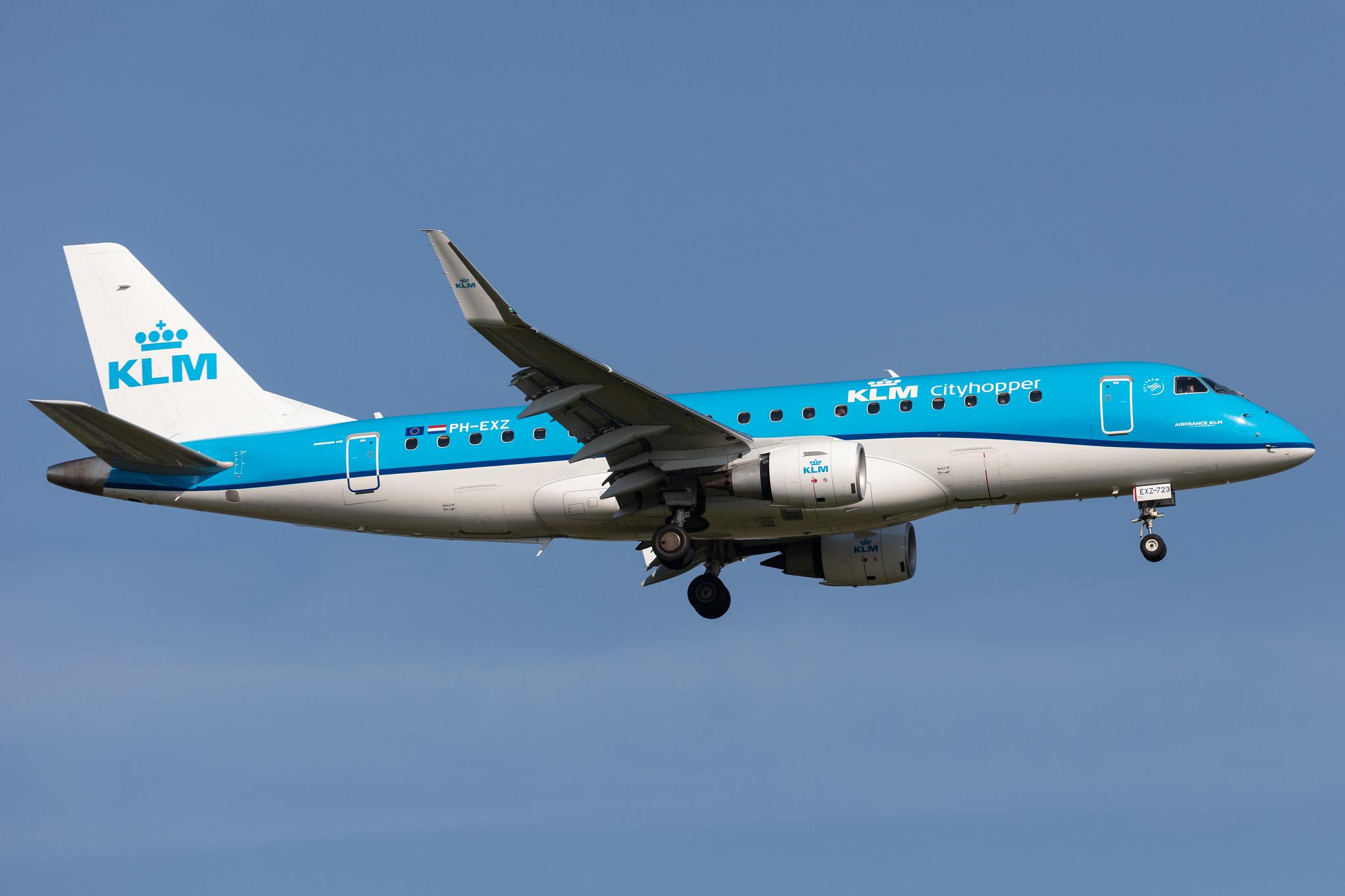Amsterdam Schiphol: KLM (KL / KLM) | Operator: KLM Cityhopper |  Embraer E175STD E75L | PH-EXZ | MSN 17000723