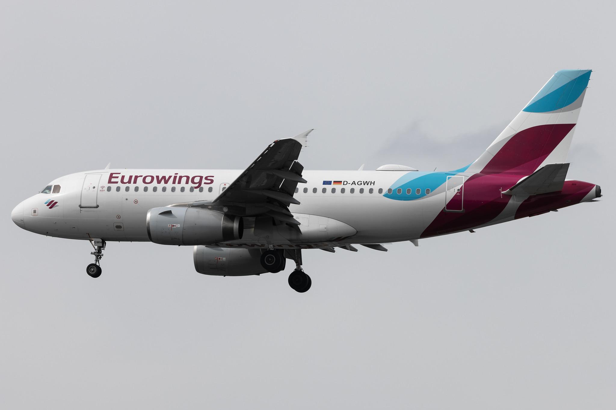 Hamburg Airport: Eurowings (EW / EWG) |  Airbus A319-132 A319 | D-AGWH | MSN 3352