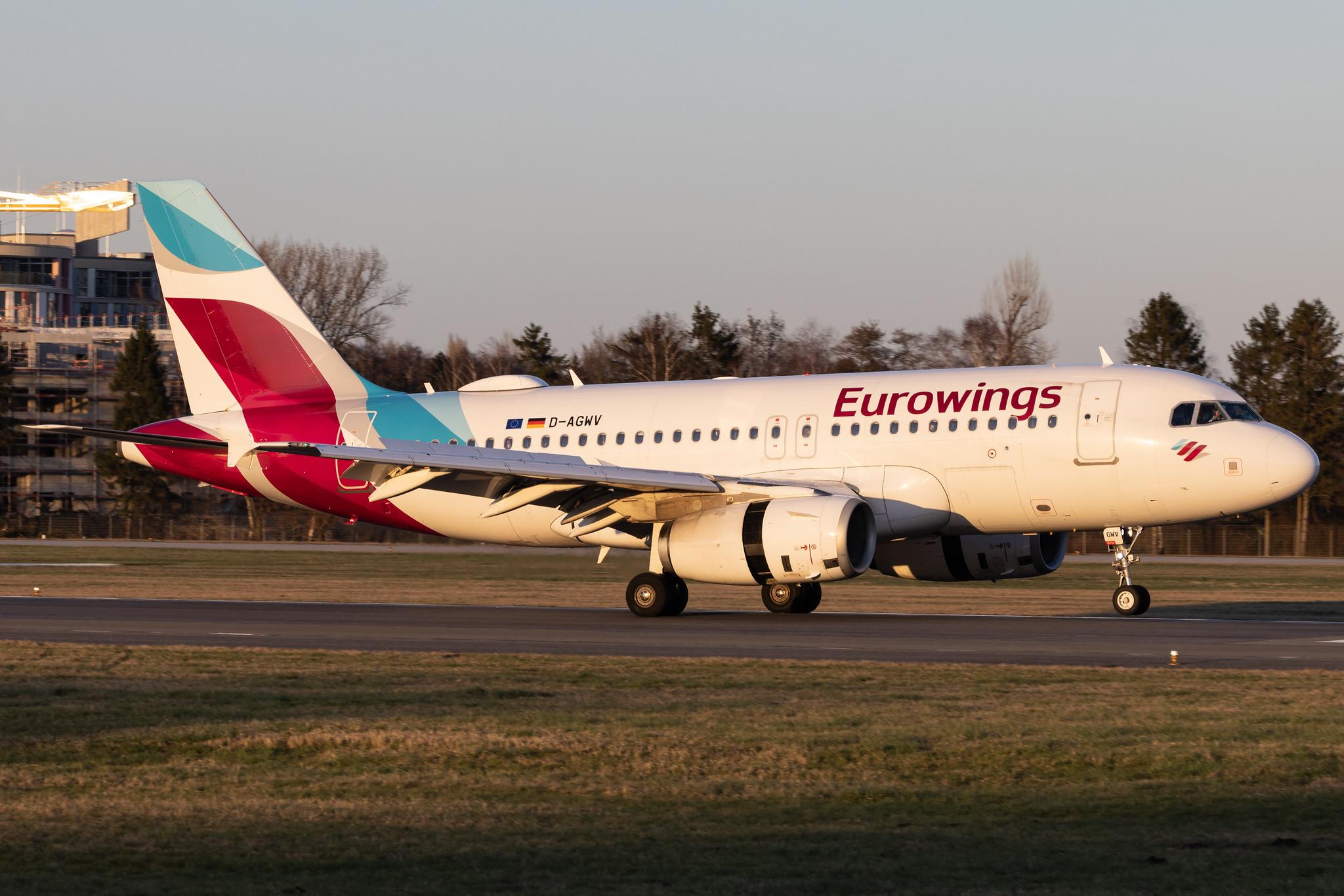 Hamburg Airport: Eurowings (EW / EWG) |  Airbus A319-132 A319 | D-AGWV | MSN 5467