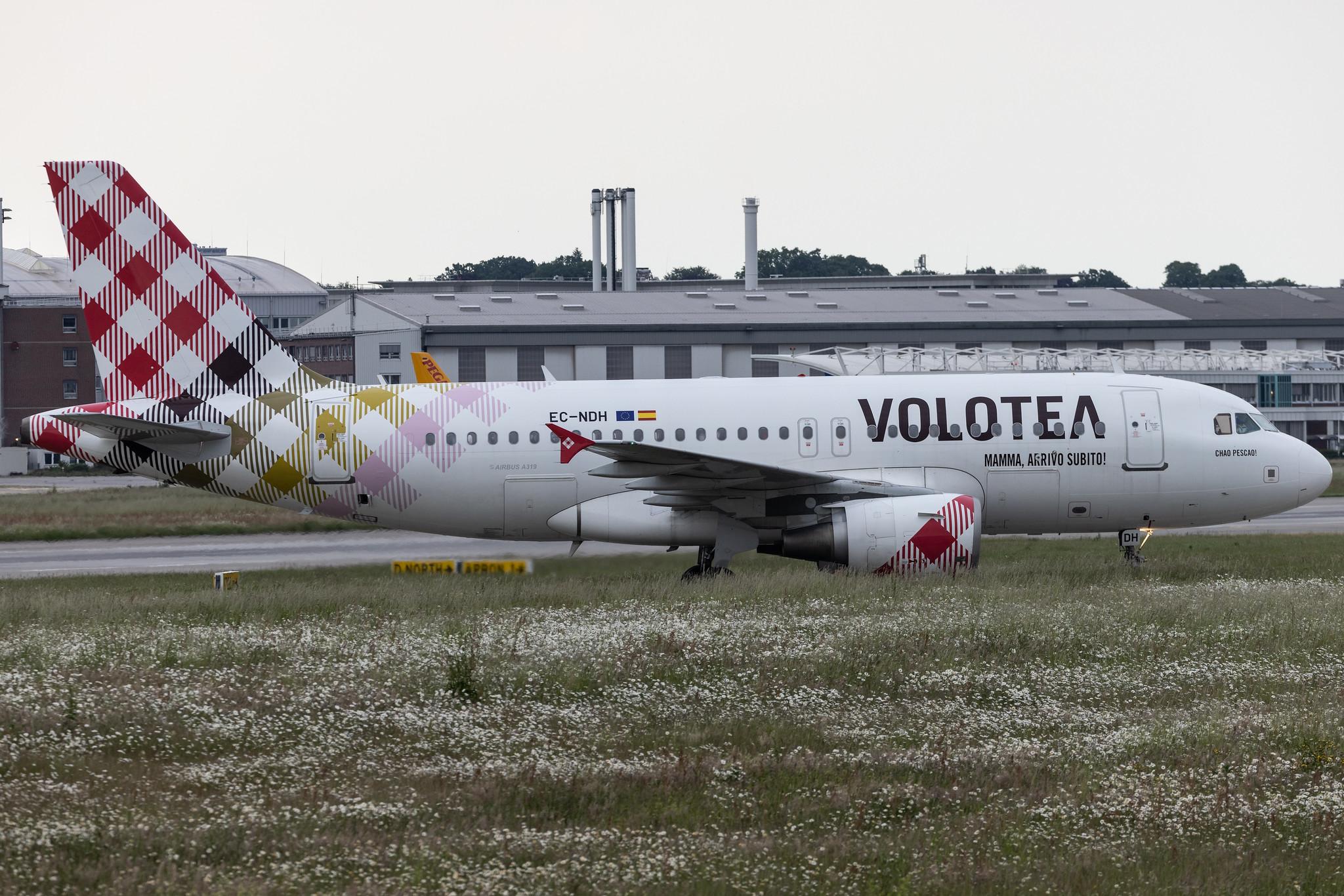 Hamburg Finkenwerder: Volotea (V7 / VOE) |  Airbus A319-111 A319 | EC-NDH | MSN 03403
