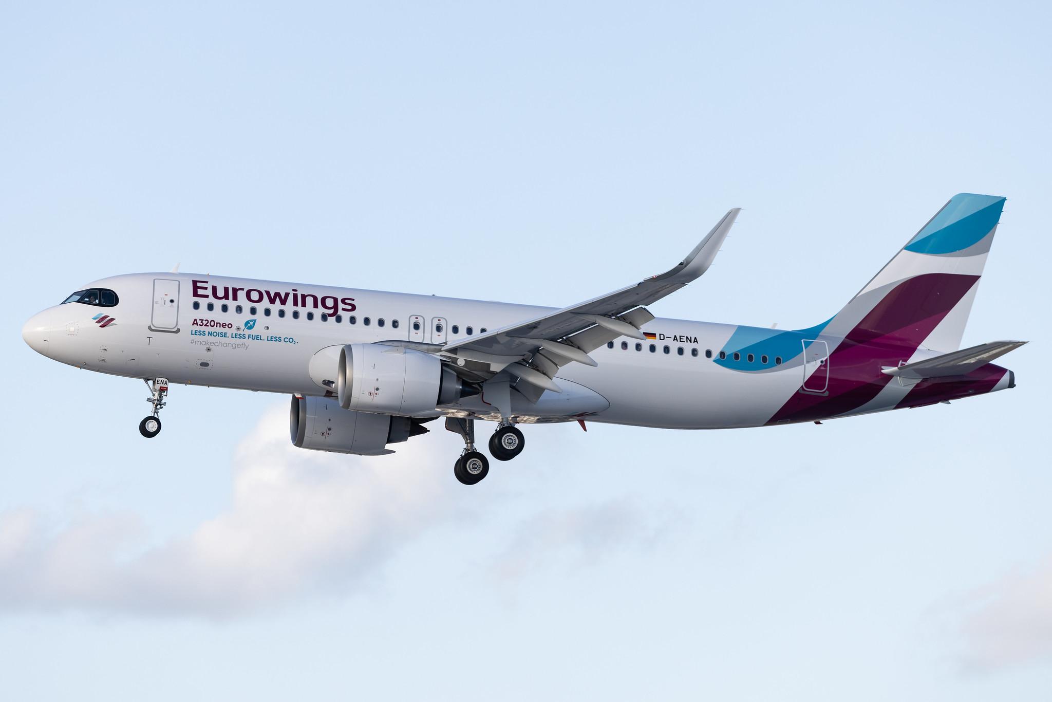 Hamburg Airport: Eurowings (EW / EWG) |  Airbus A320-251N A20N | D-AENA | MSN 10758