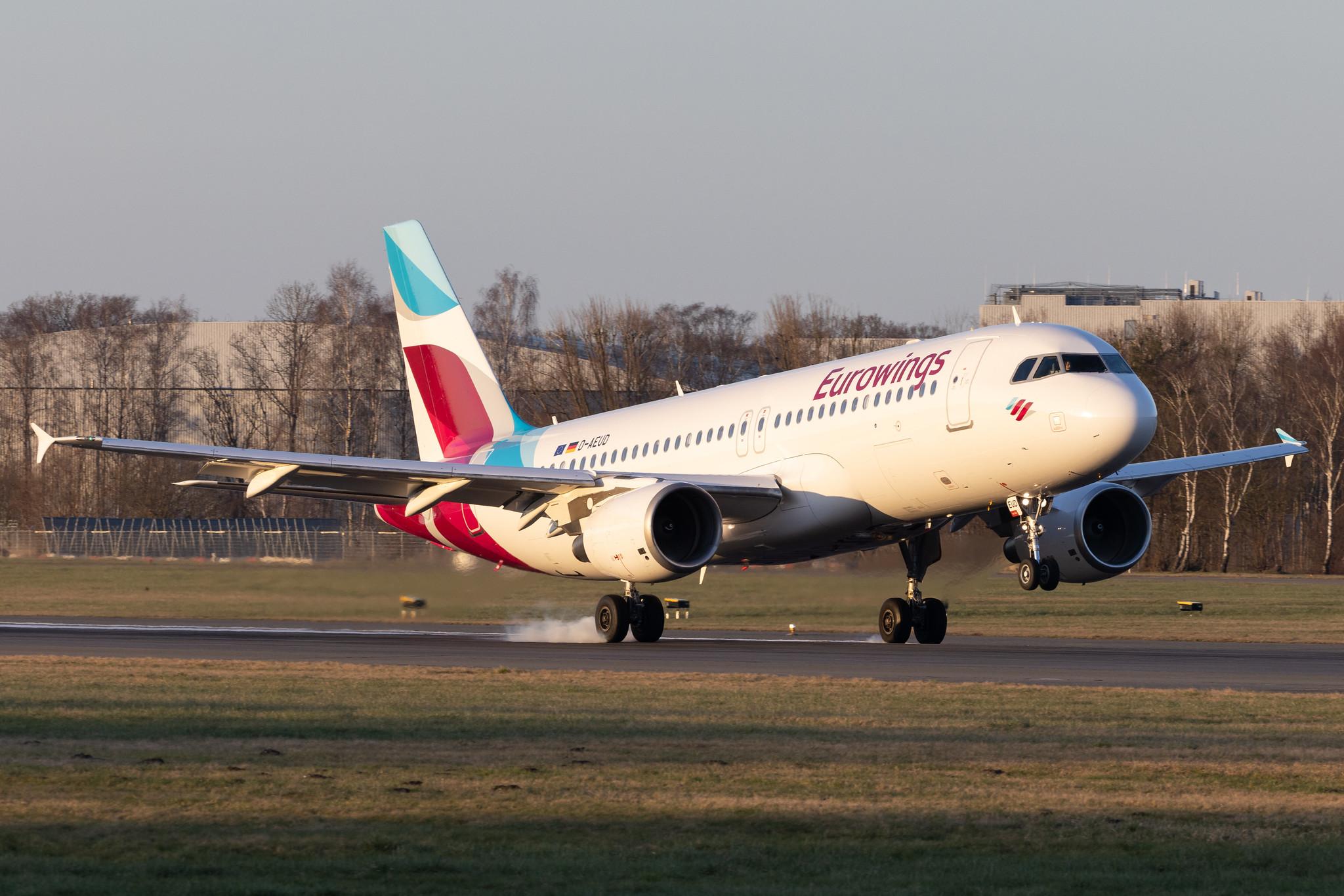 Hamburg Airport: Eurowings (EW / EWG) | Operator: Eurowings Europe |  Airbus A320-214 A320 | D-AEUD | MSN 3908