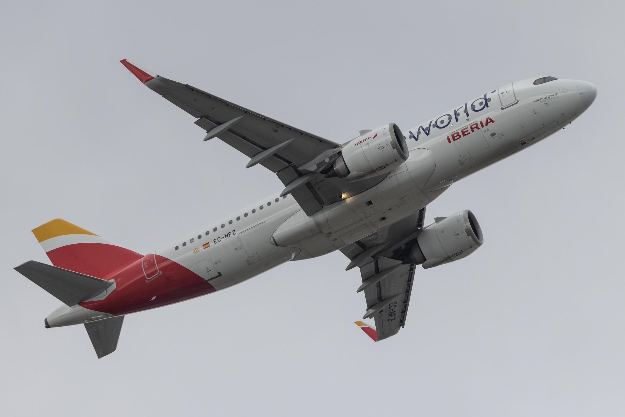 London Heathrow: Iberia (IB / IBE) |  Livery: Oneworld Livery |  Airbus A320-251N A20N | EC-NFZ | MSN 10002