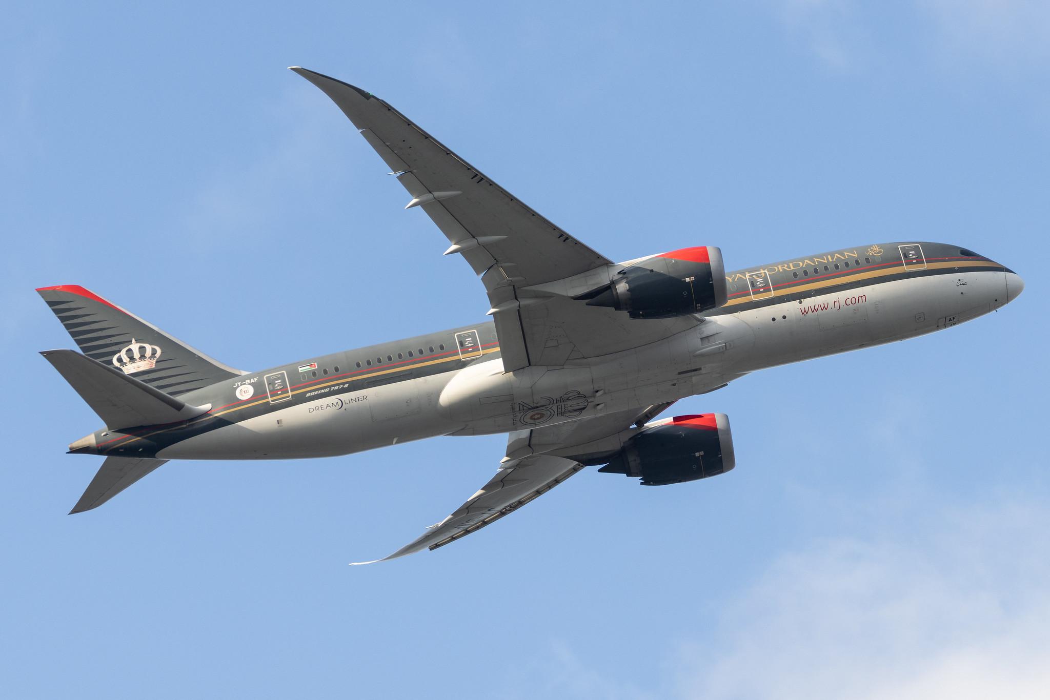 London Heathrow: Royal Jordanian (RJ / RJA) |  Boeing 787-8 Dreamliner B788 | JY-BAF | MSN 36112