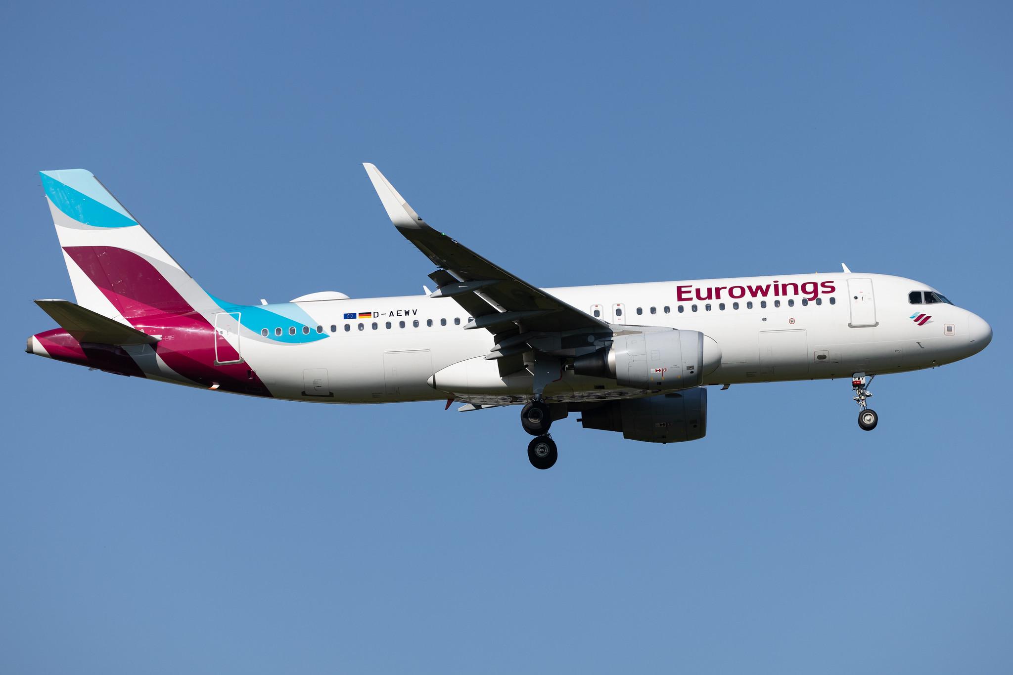 Hamburg Airport: Eurowings (EW / EWG) | Airbus A320-214 A320 | D-AEWV | MSN 7545