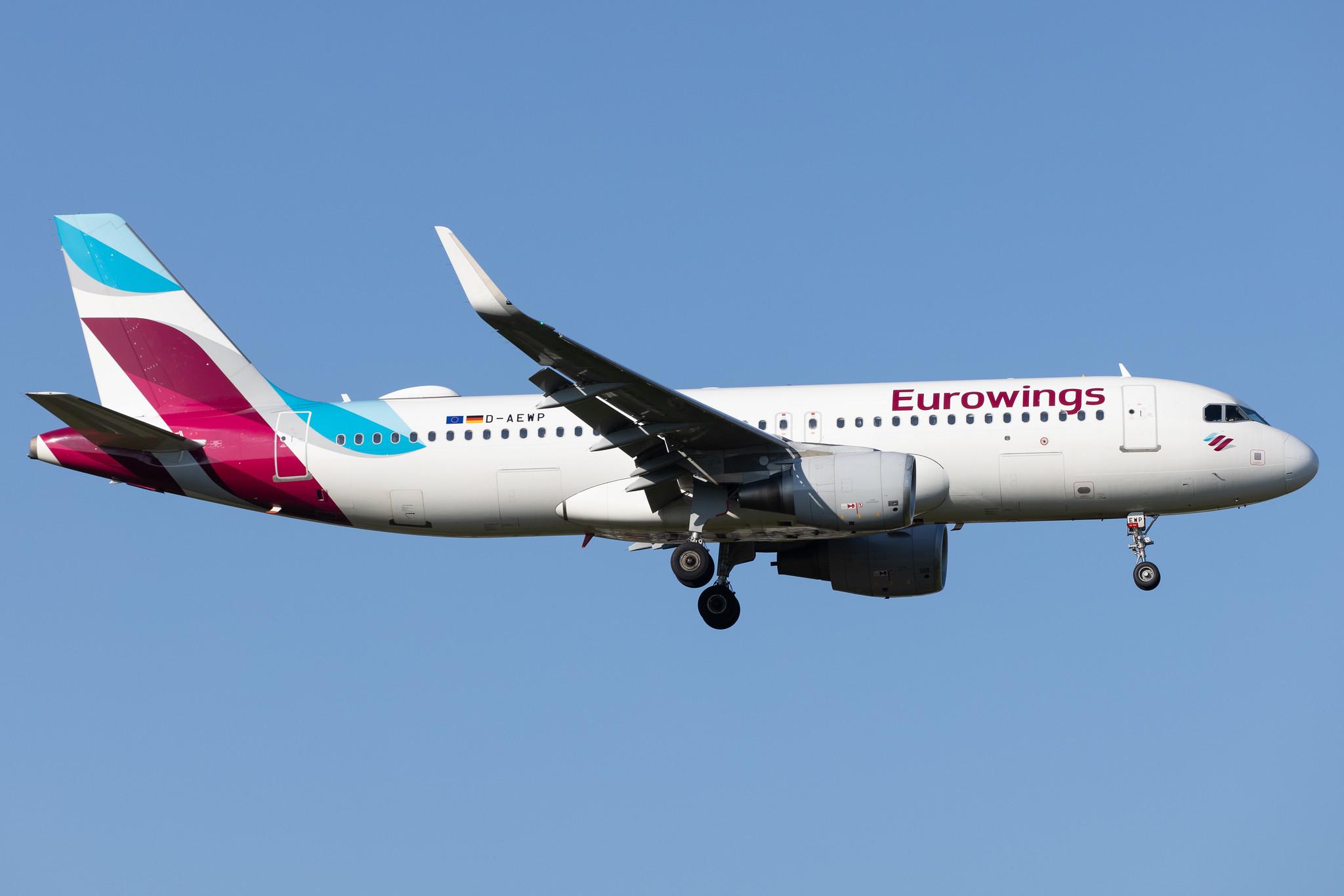 Hamburg Airport: Eurowings (EW / EWG) | Airbus A320-214 A320 | D-AEWP | MSN 7377