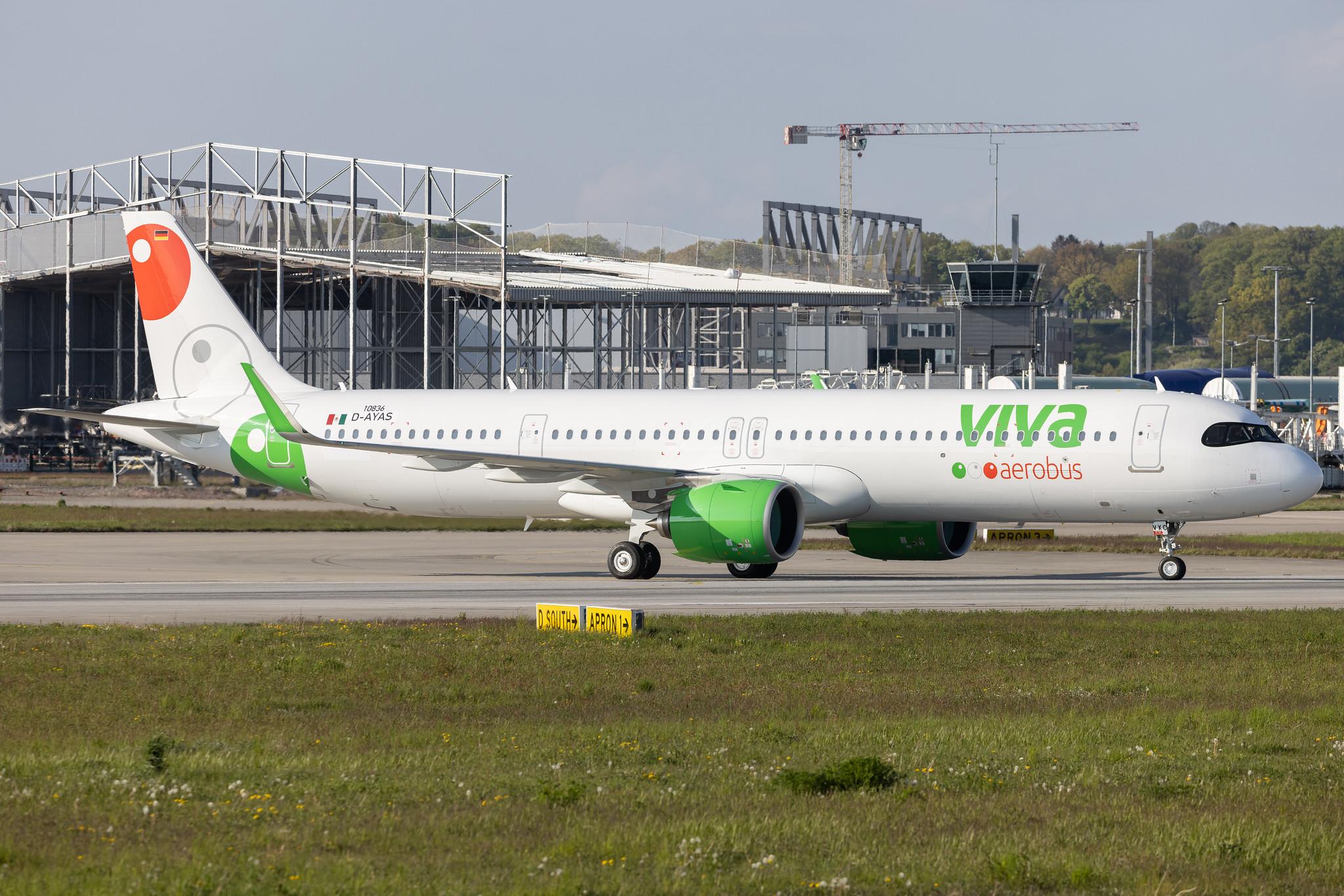 Hamburg Finkenwerder: Viva Aerobus (VB / VIV) | Airbus A321-271NX A21N | D-AYAS | XA-VXC | MSN 10836