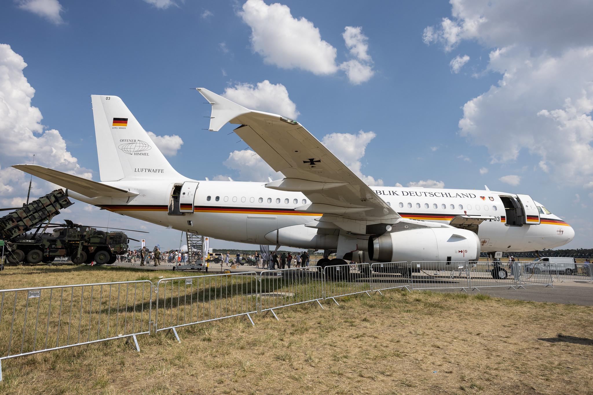 ILA Berlin Air Show: German Air Force (/ GAF) | Airbus A319-133(CJ) A319 | 15+03 | MSN 1212