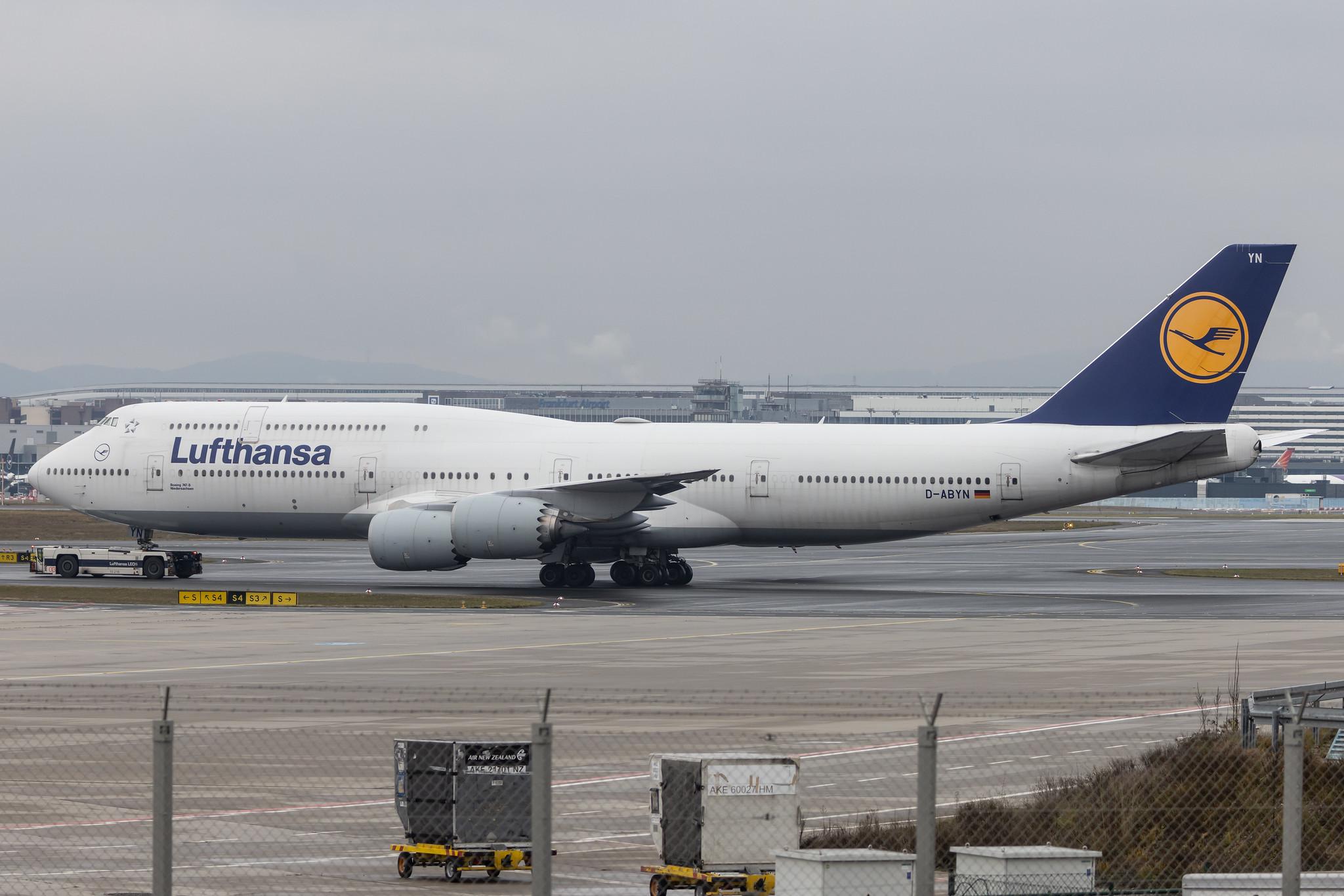 Frankfurt Airport: Lufthansa (LH / DLH) |  Boeing 747-830 B748 | D-ABYN | MSN 37838