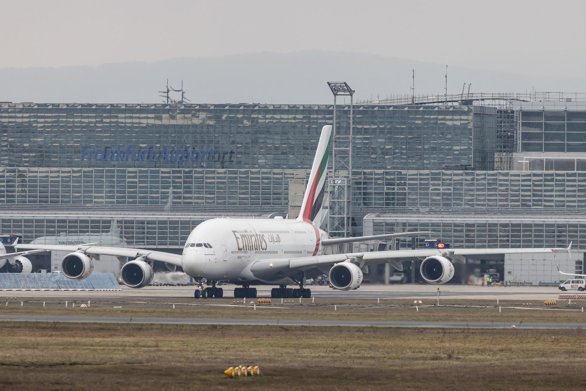 Frankfurt Airport: Emirates (EK / UAE) |  Airbus A380-861 A388 | A6-EOD | MSN 168