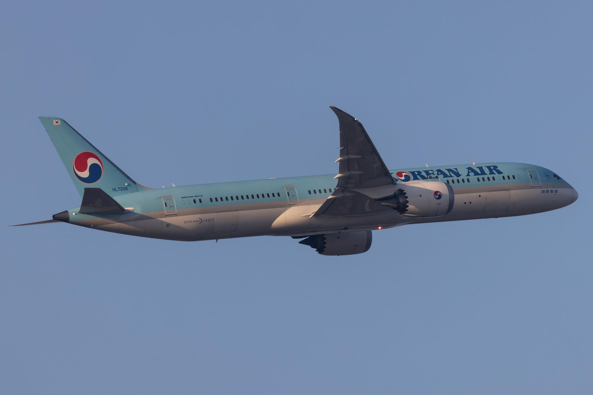 Frankfurt Airport: Korean Air (KE / KAL) |  Boeing 787-9 Dreamliner B789 | HL7208 | MSN 34817