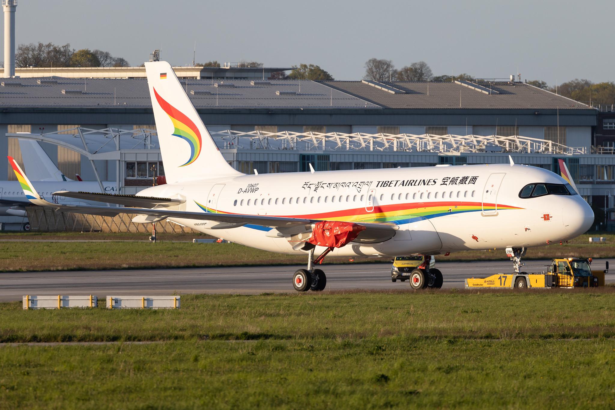 Hamburg Finkenwerder: Tibet Airlines (TV / TBA) |  Airbus A319-153N A19N | D-AVWP | MSN 10607