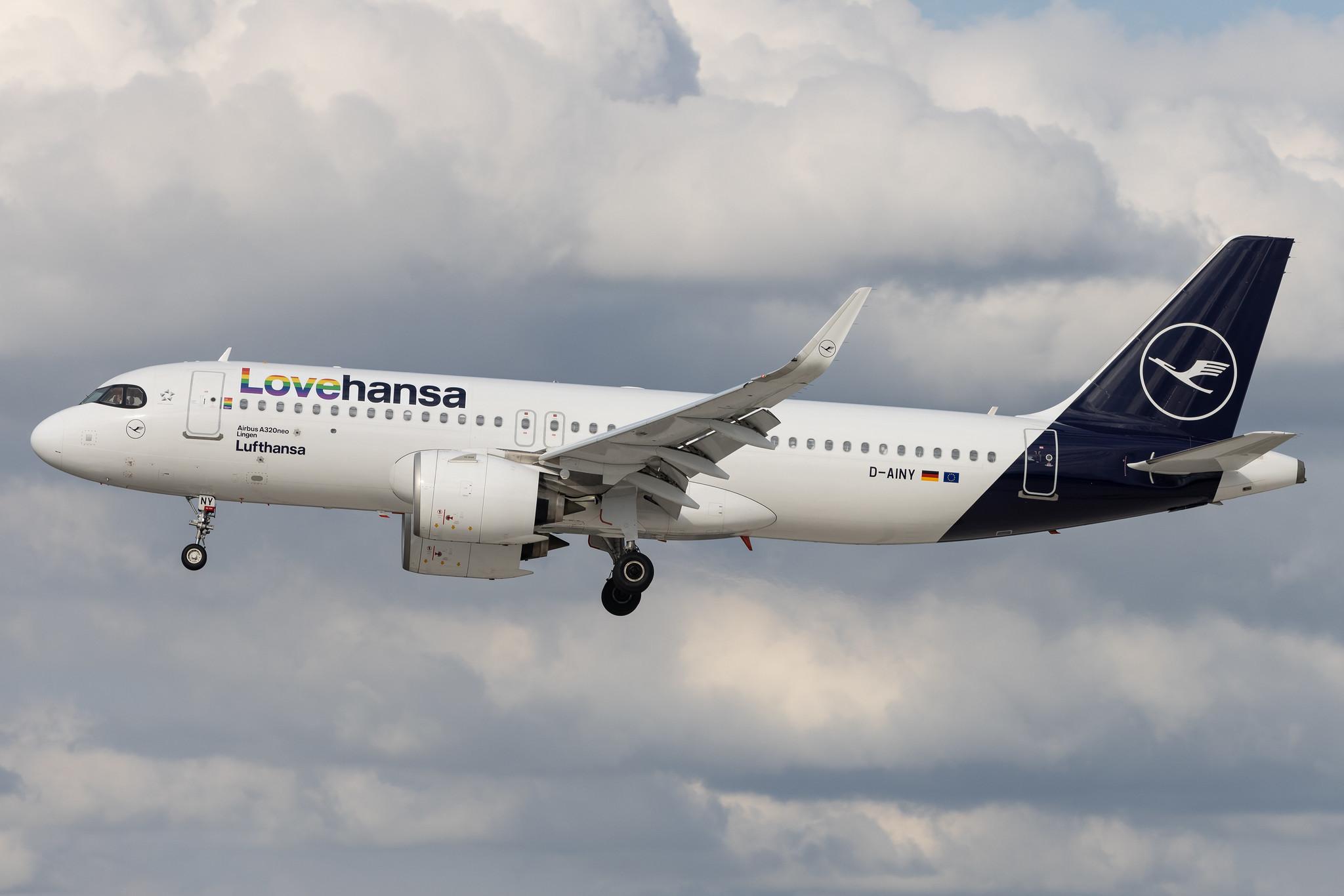Hamburg Airport: Lufthansa (LH / DLH) | Livery: Lovehansa Livery | Airbus A320-271N A20N | D-AINY | MSN 9453