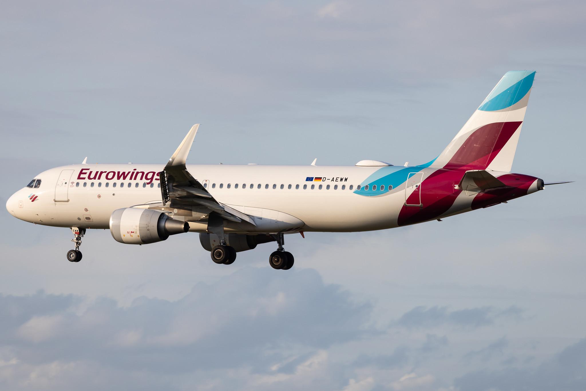 Hamburg Airport: Eurowings (EW / EWG) | Airbus A320-214 A320 | D-AEWW | MSN 7615