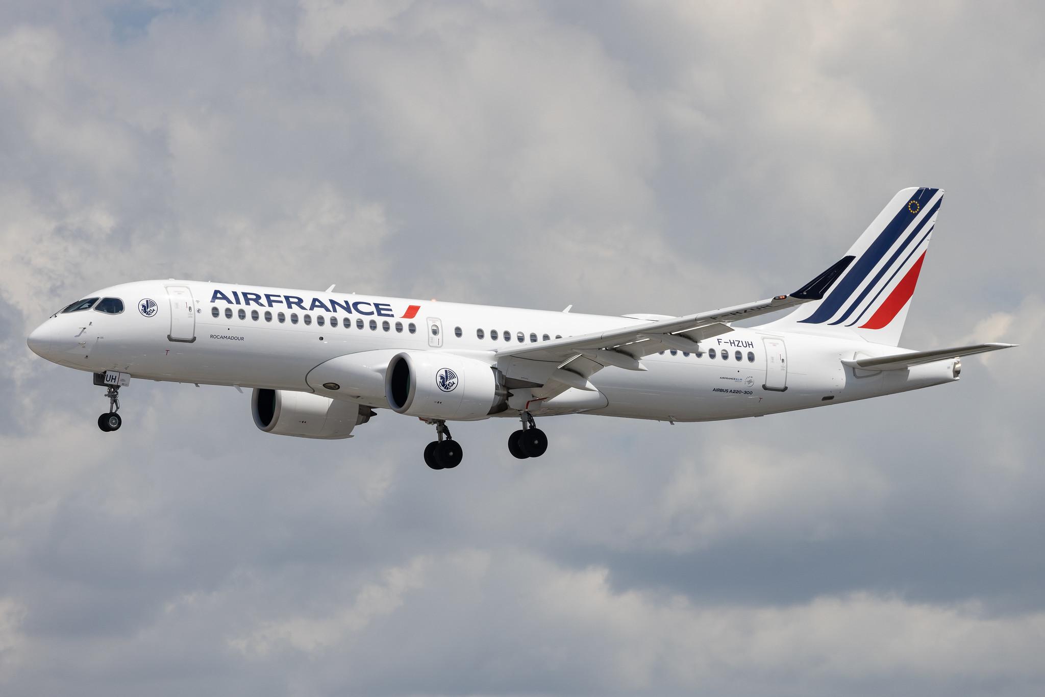 Hamburg Airport: Air France (AF / AFR) | Airbus A220-300 BCS3 | F-HZUH | MSN 55157