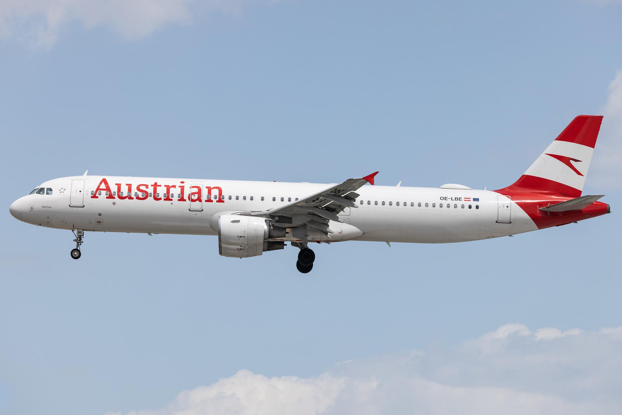 Hamburg Airport: Austrian Airlines (OS / AUA) | Airbus A321-211 A321 | OE-LBE | MSN 0935