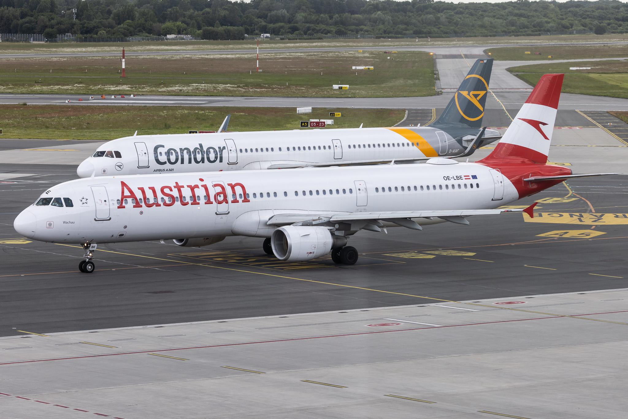 Hamburg Airport: Austrian Airlines (OS / AUA) | Airbus A321-211 A321 | OE-LBE | MSN 0935