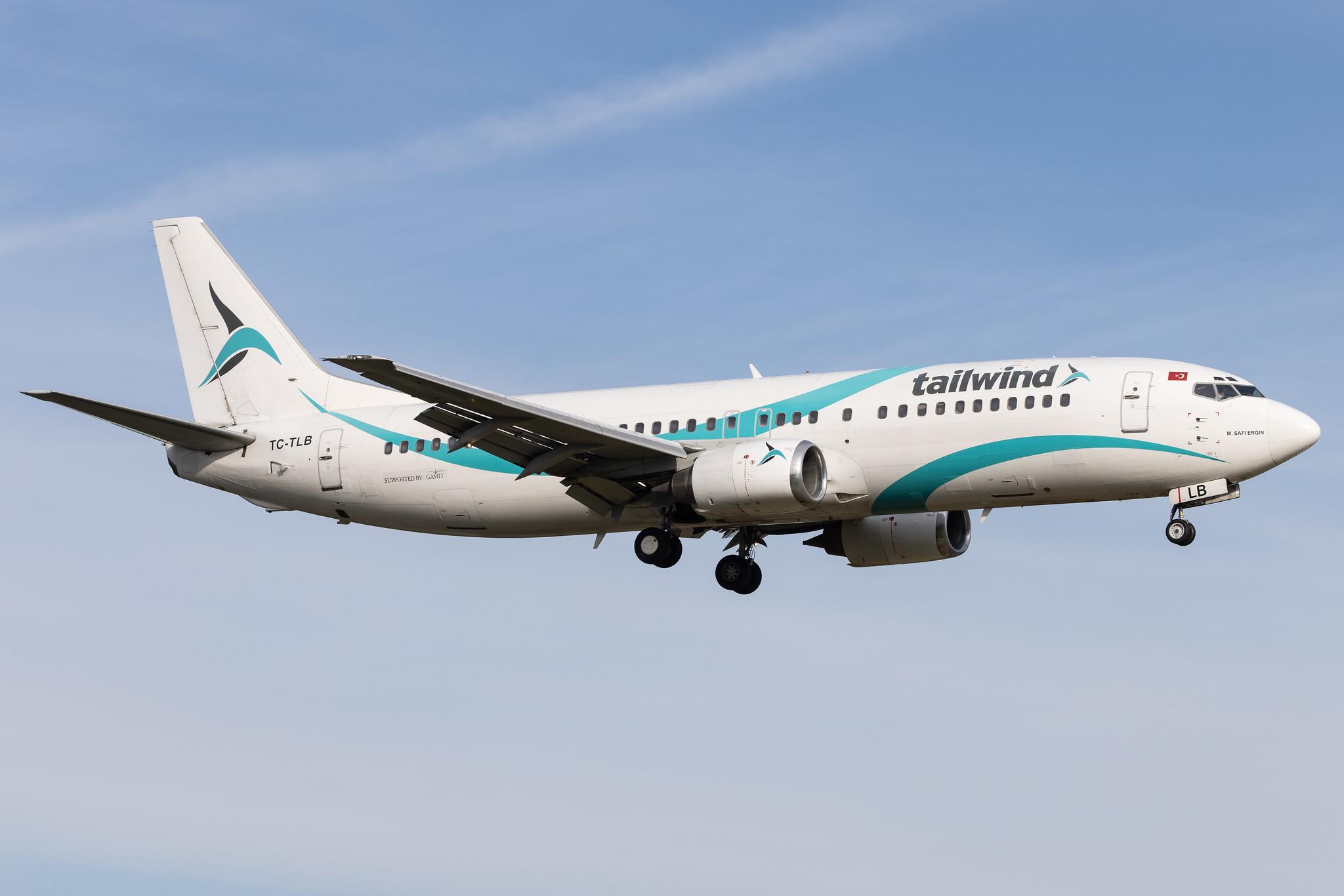 Hamburg Airport: Tailwind Airlines (TI / TWI) | Boeing 737-4Q8 B734 | TC-TLB | MSN 25108