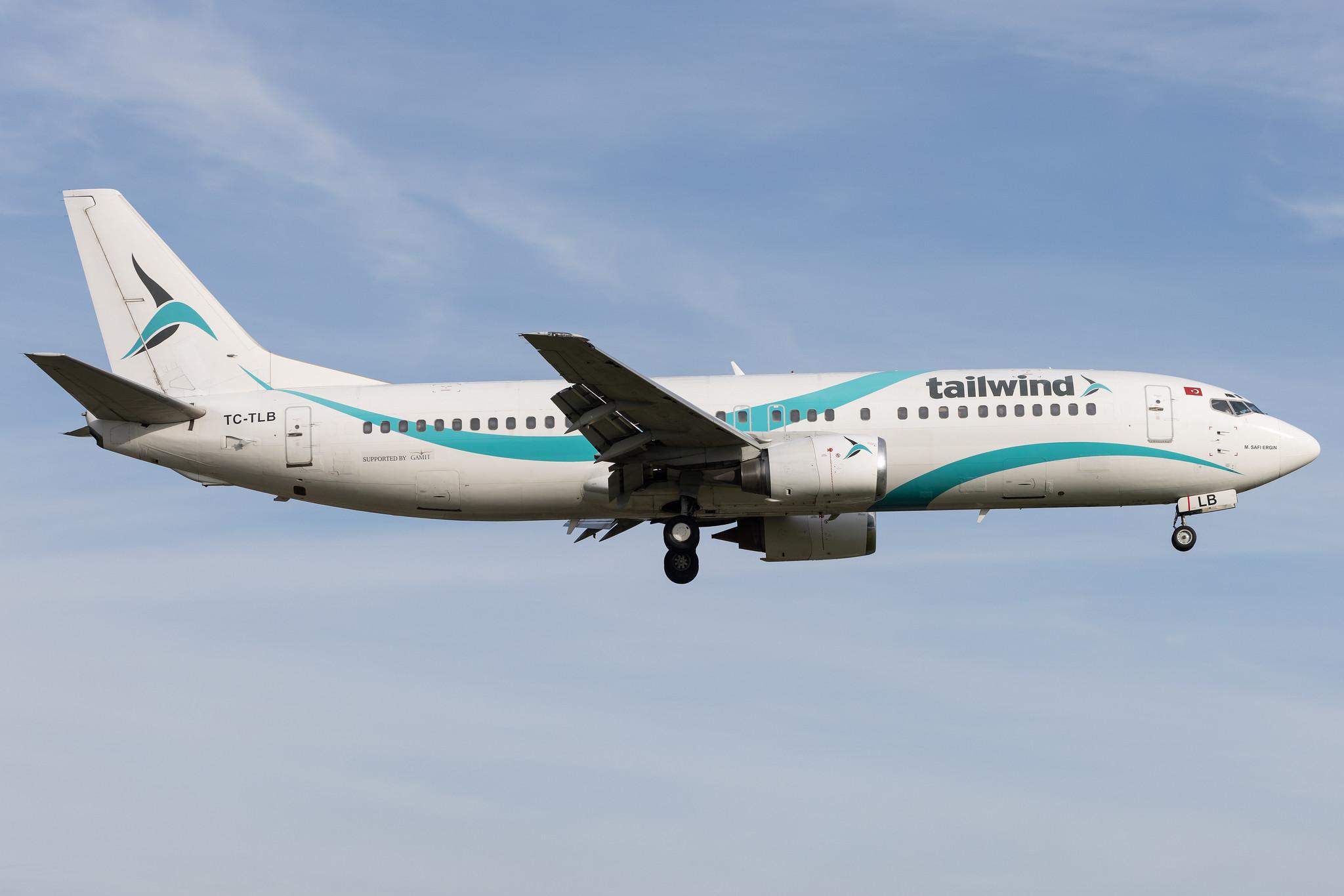Hamburg Airport: Tailwind Airlines (TI / TWI) | Boeing 737-4Q8 B734 | TC-TLB | MSN 25108