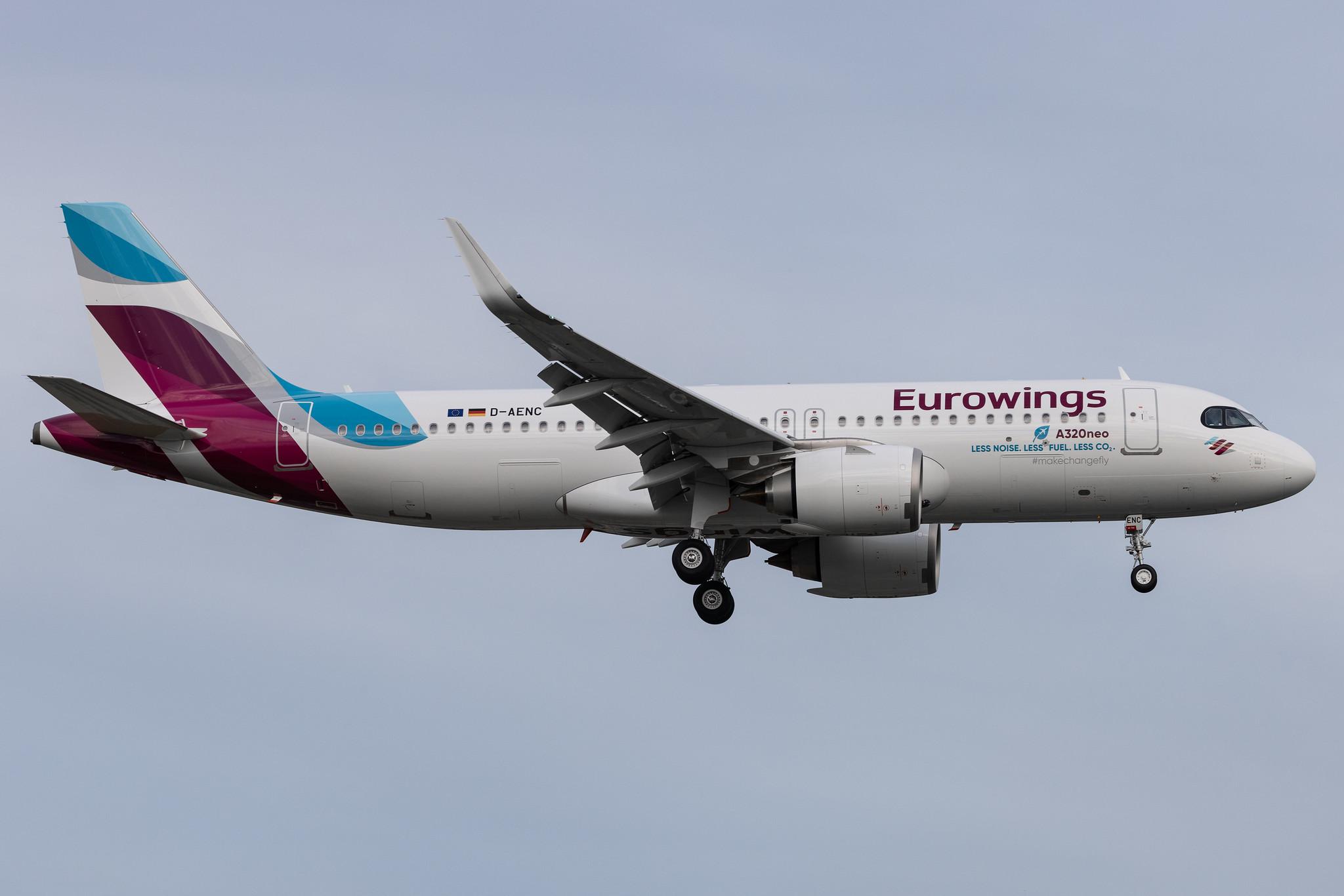 Hamburg Airport: Eurowings (EW / EWG) |  Airbus A320-251N A20N | D-AENC | MSN 10826