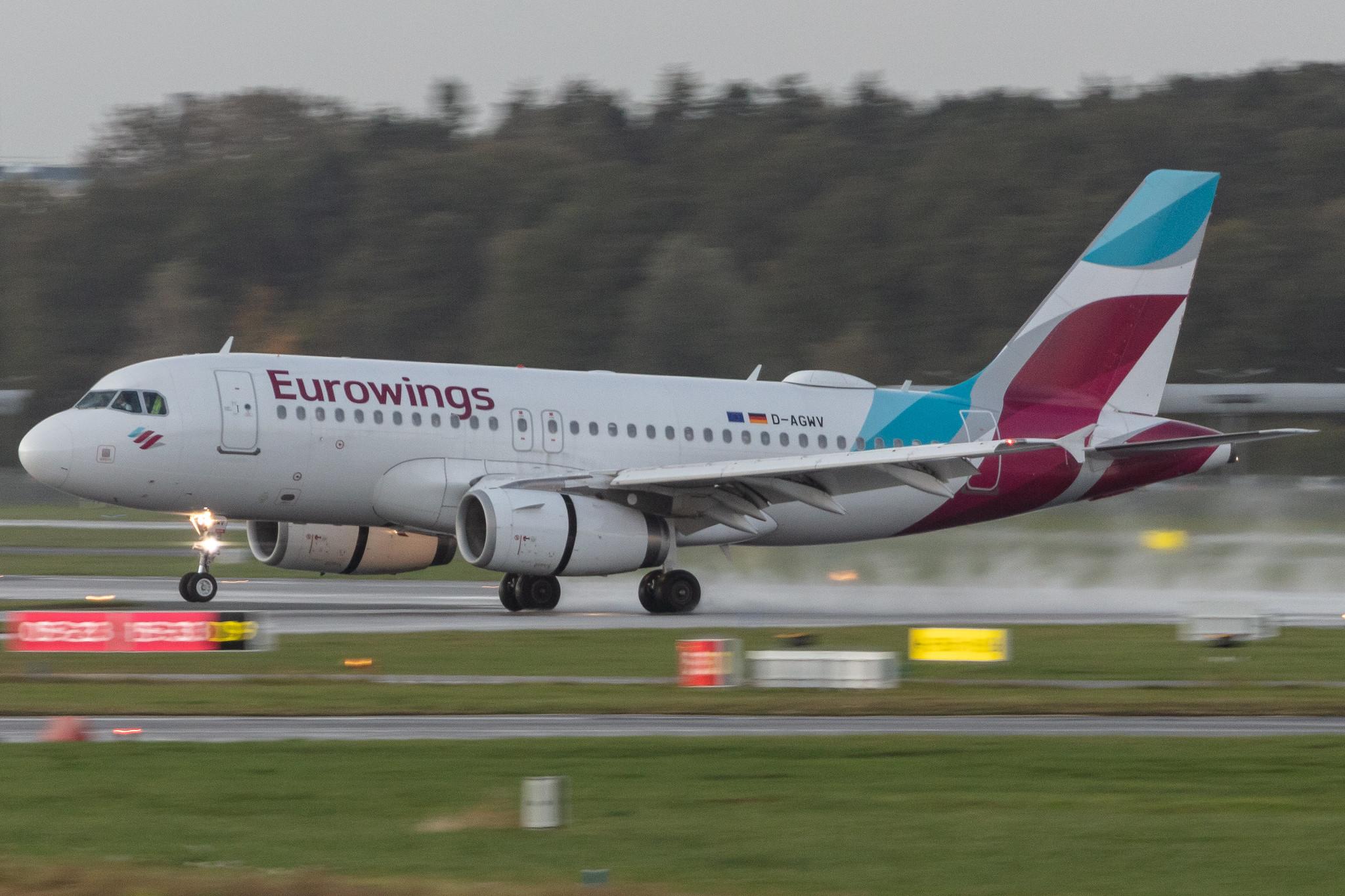 Hamburg Airport: Eurowings (EW / EWG) |  Airbus A319-132 A319 | D-AGWV | MSN 5467