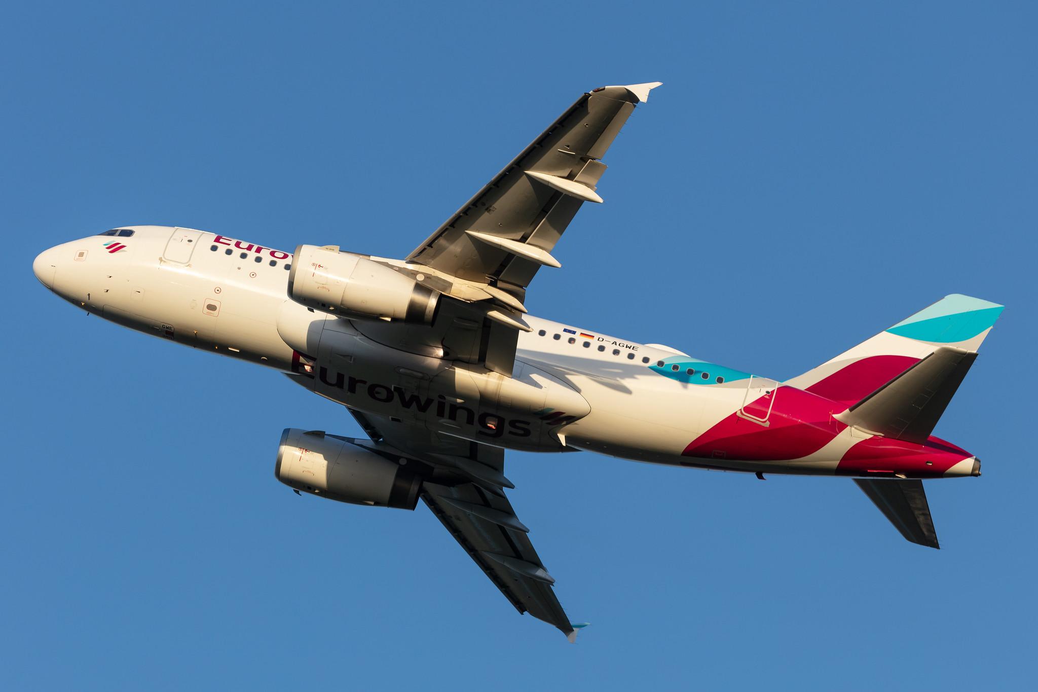 Hamburg Airport: Eurowings (EW / EWG) |  Airbus A319-132 A319 | D-AGWE | MSN 3128