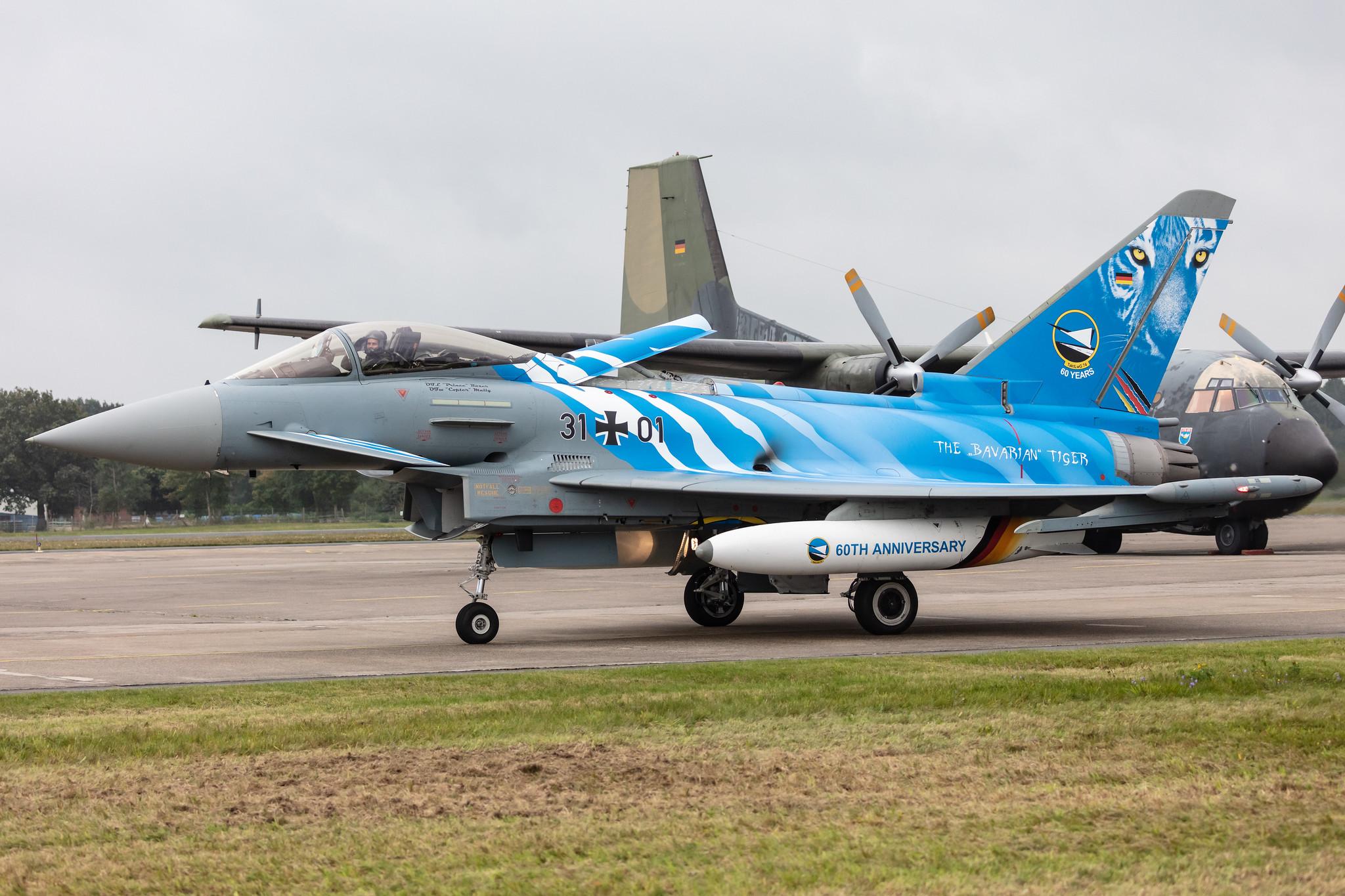 Fliegerhorst Hohn: German Air Force (/ GAF) | Livery: Bavarian Tiger | Eurofighter Typhoon EF2000 EUFI | 31+01 | MSN GS021