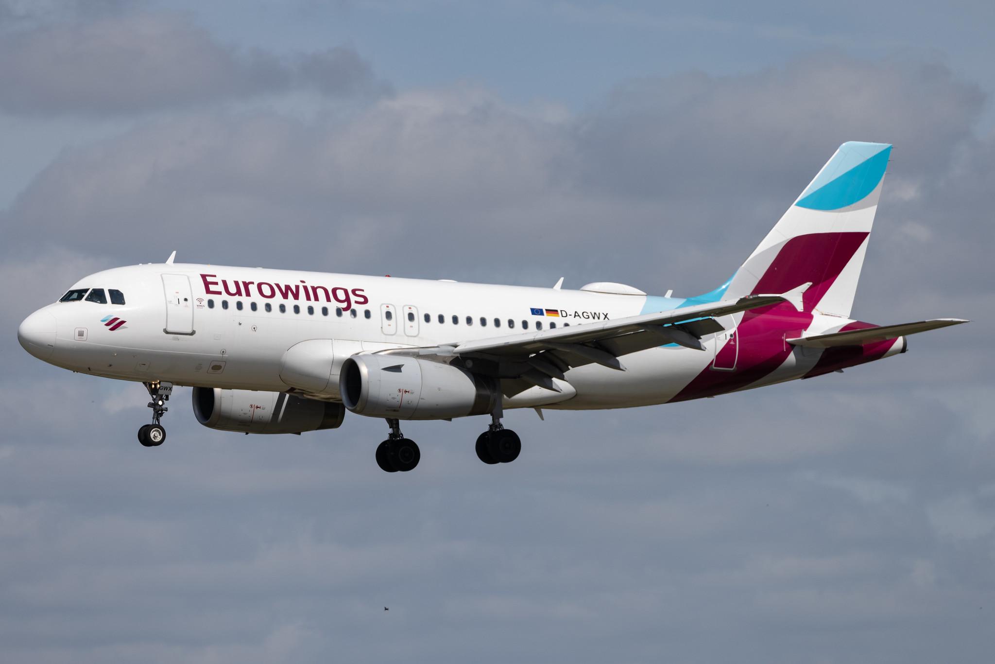 Hamburg Airport: Eurowings (EW / EWG) | Airbus A319-132 A319 | D-AGWX | MSN 5569