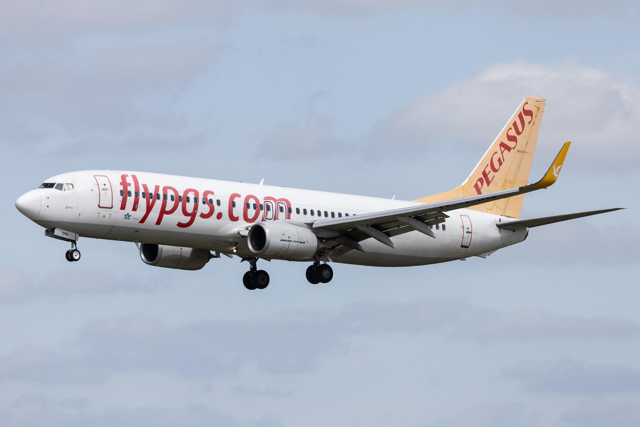 Hamburg Airport: Pegasus (PC / PGT) | Operator: Pegasus Airlines |  Boeing 737-82R B738 | TC-CPD | MSN 40726