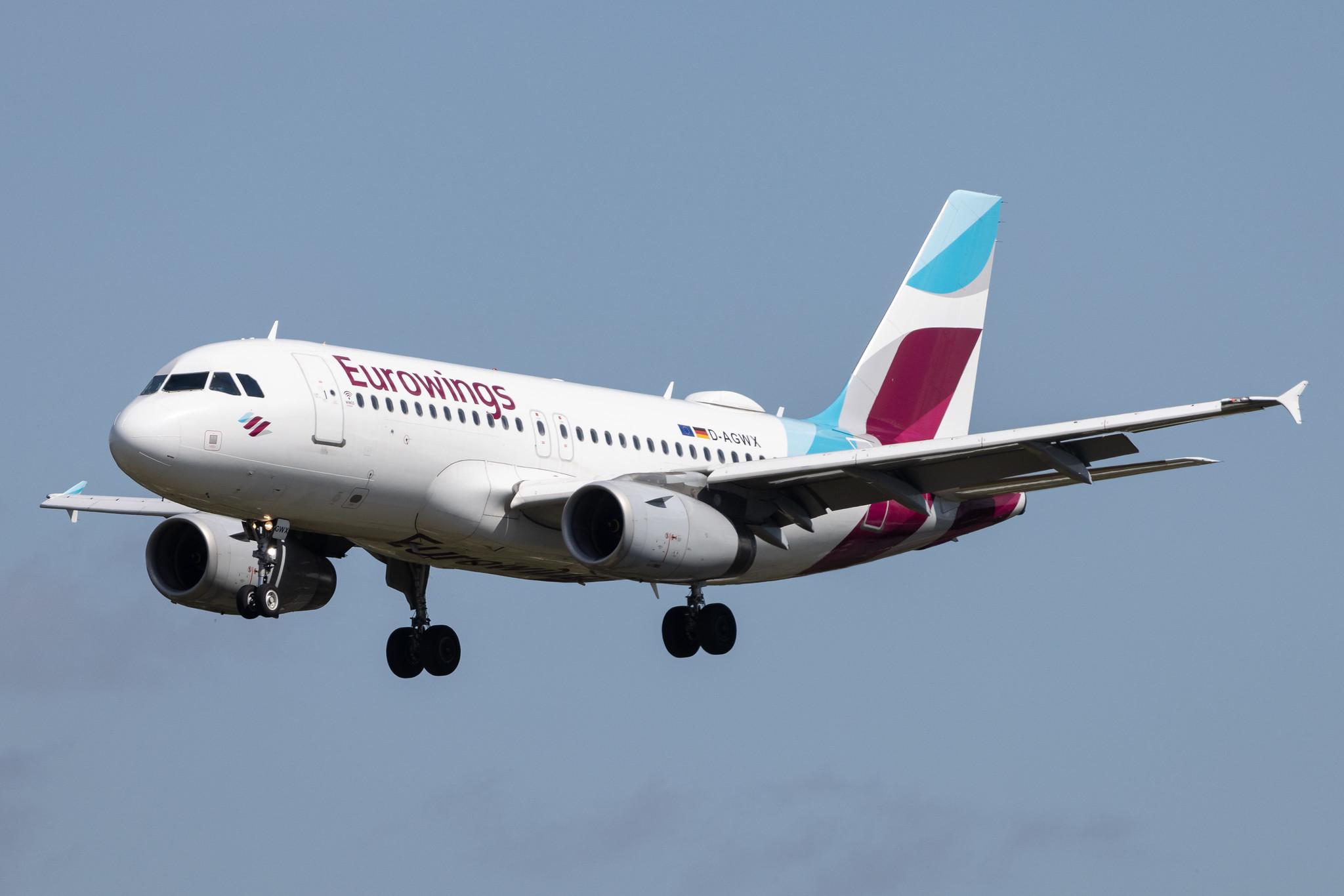 Hamburg Airport: Eurowings (EW / EWG) | Airbus A319-132 A319 | D-AGWX | MSN 5569