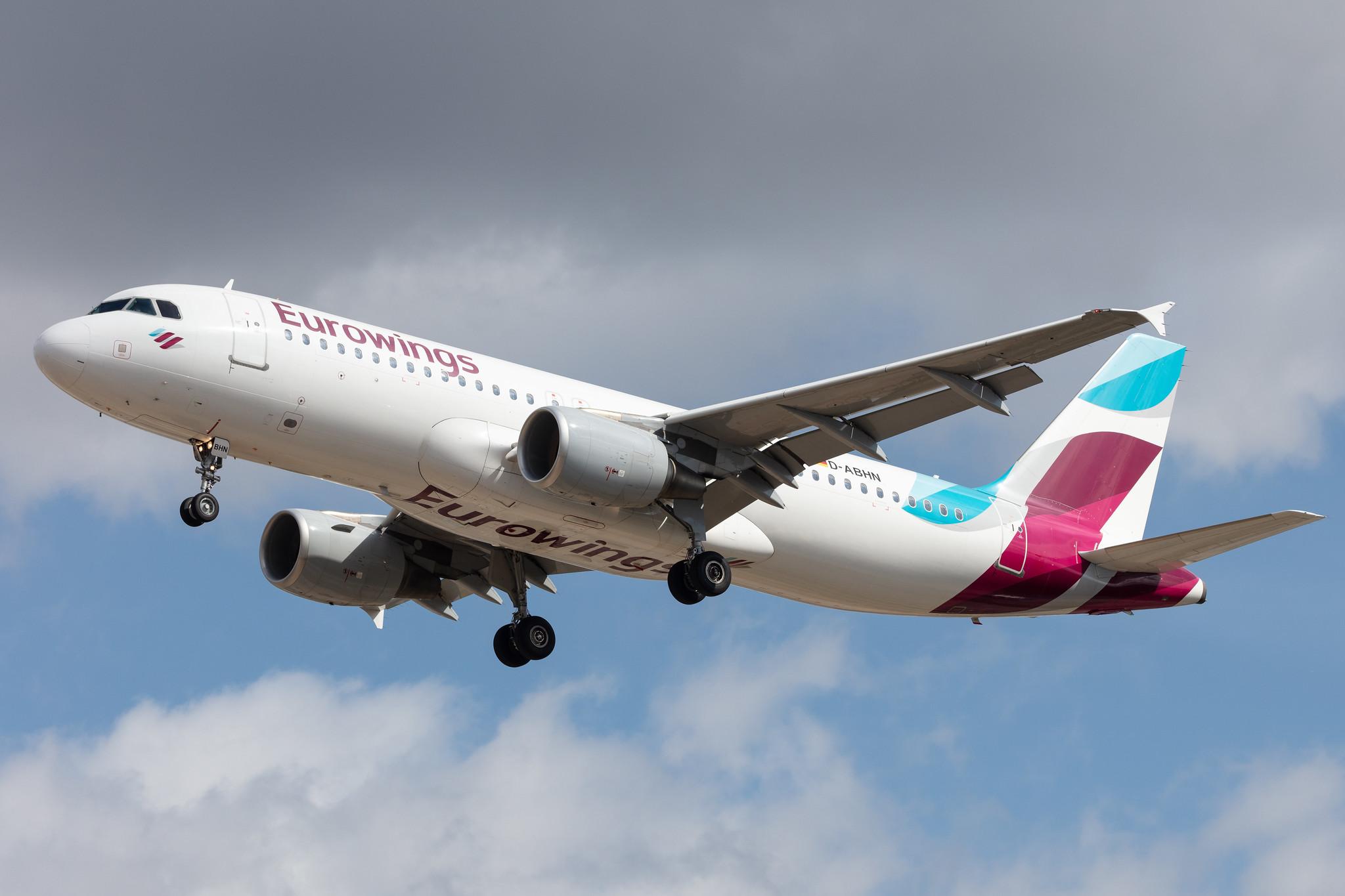 Frankfurt Airport: Eurowings (EW / EWG) | Operator: Eurowings Europe |  Airbus A320-214 A320 | D-ABHN | MSN 4368