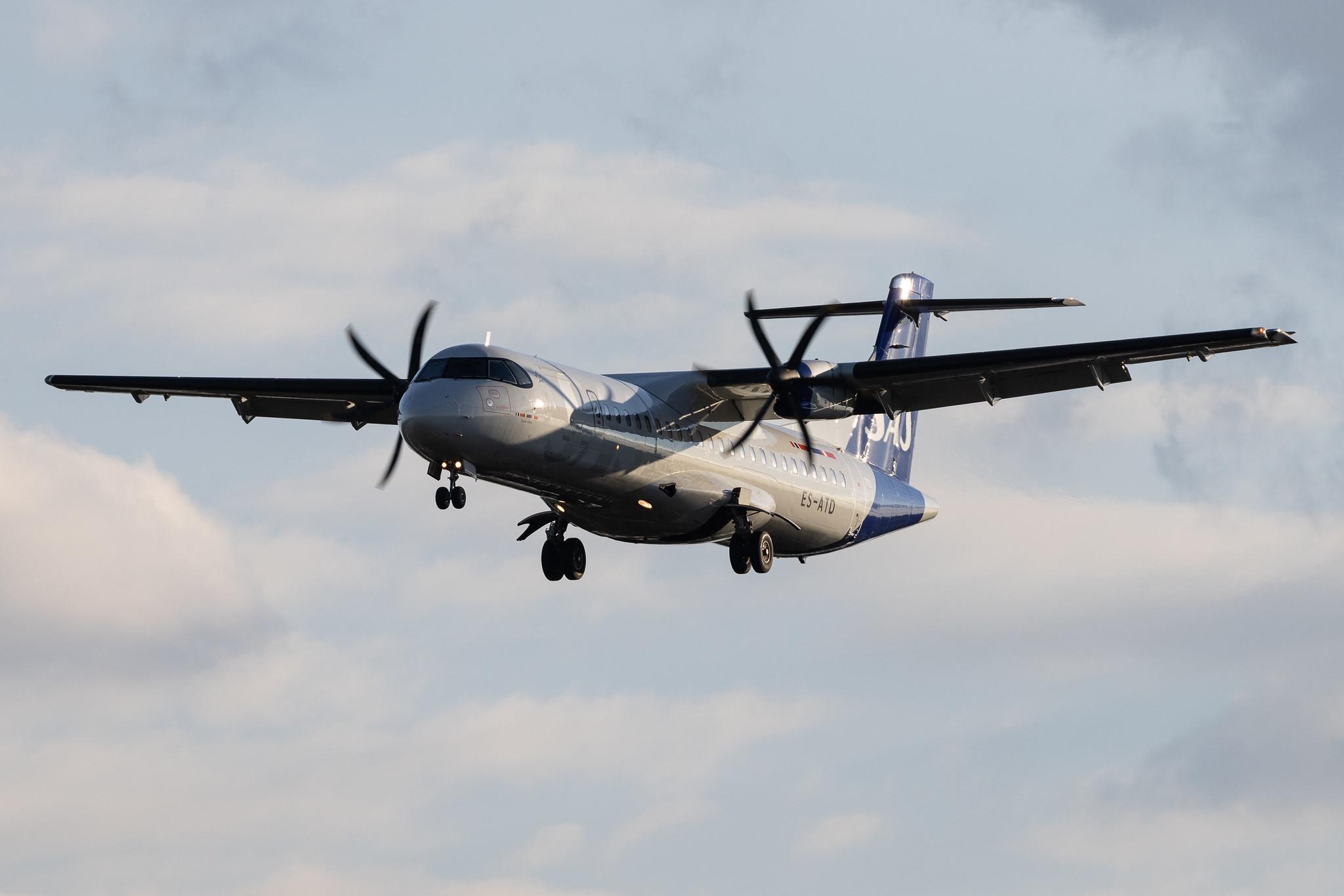 Hamburg Airport: SAS (SK / SAS) | Operator: Xfly | ATR 72-600 AT76 | ES-ATD | MSN 1165