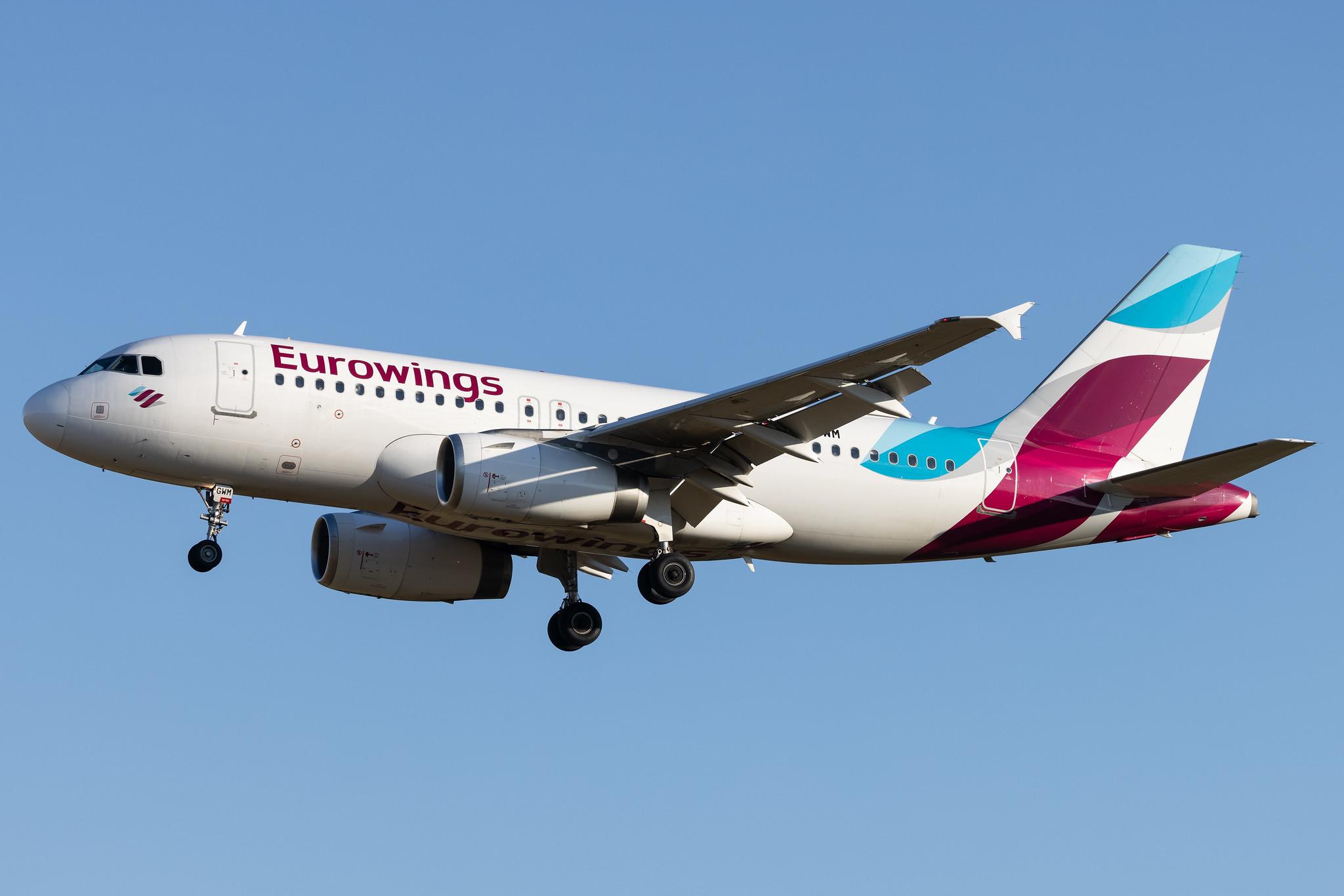 Hamburg Airport: Eurowings (EW / EWG) | Airbus A319-132 A319 | D-AGWM | MSN 3839