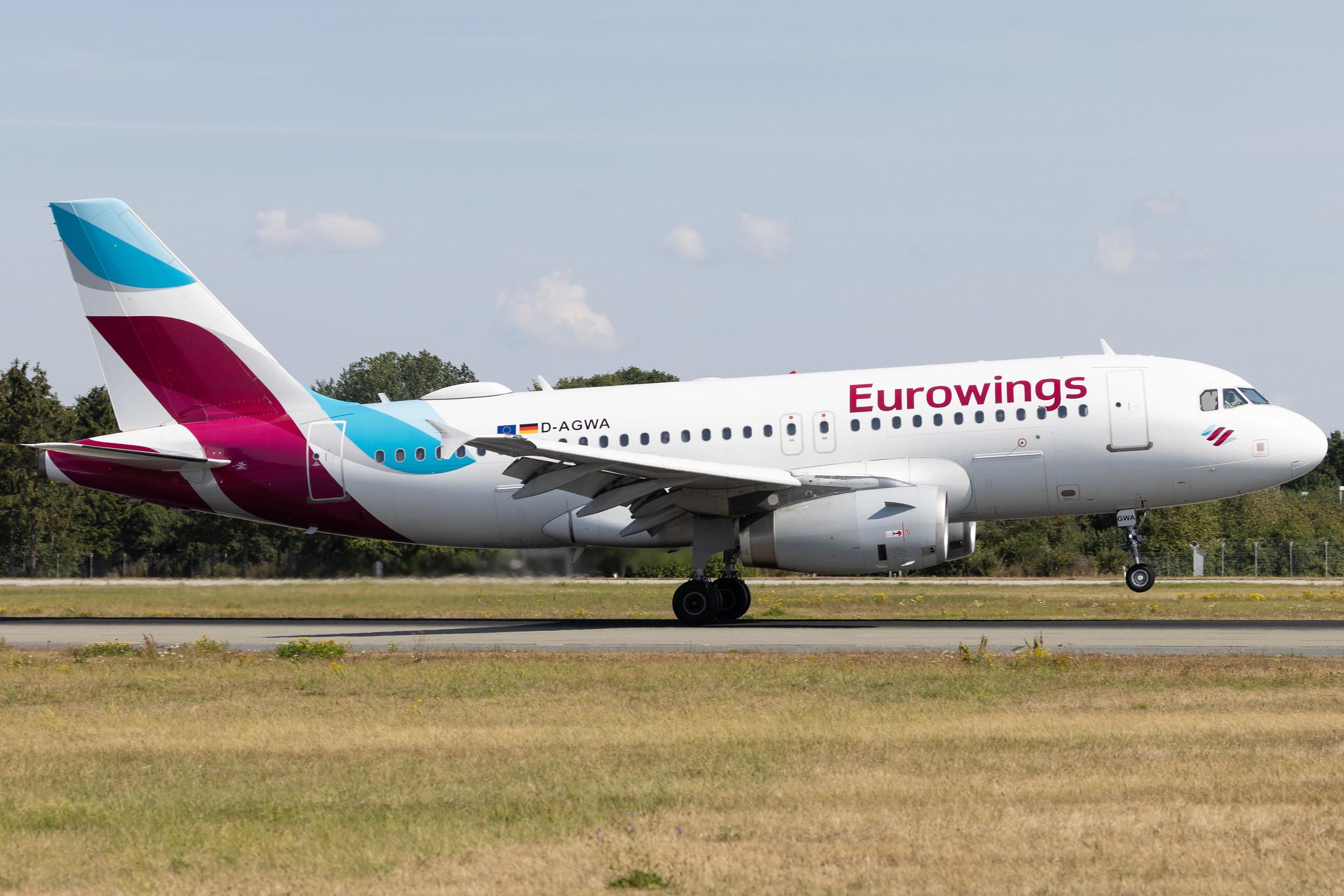 Hamburg Airport: Eurowings (EW / EWG) | Airbus A319-132 A319 | D-AGWA | MSN 2813