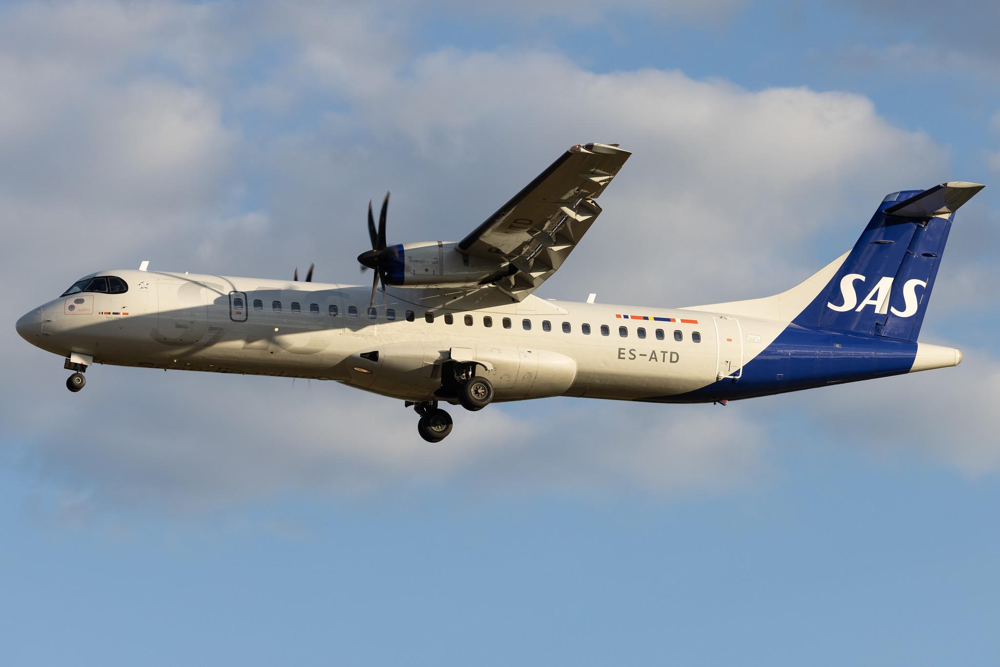 Hamburg Airport: SAS (SK / SAS) | Operator: Xfly | ATR 72-600 AT76 | ES-ATD | MSN 1165