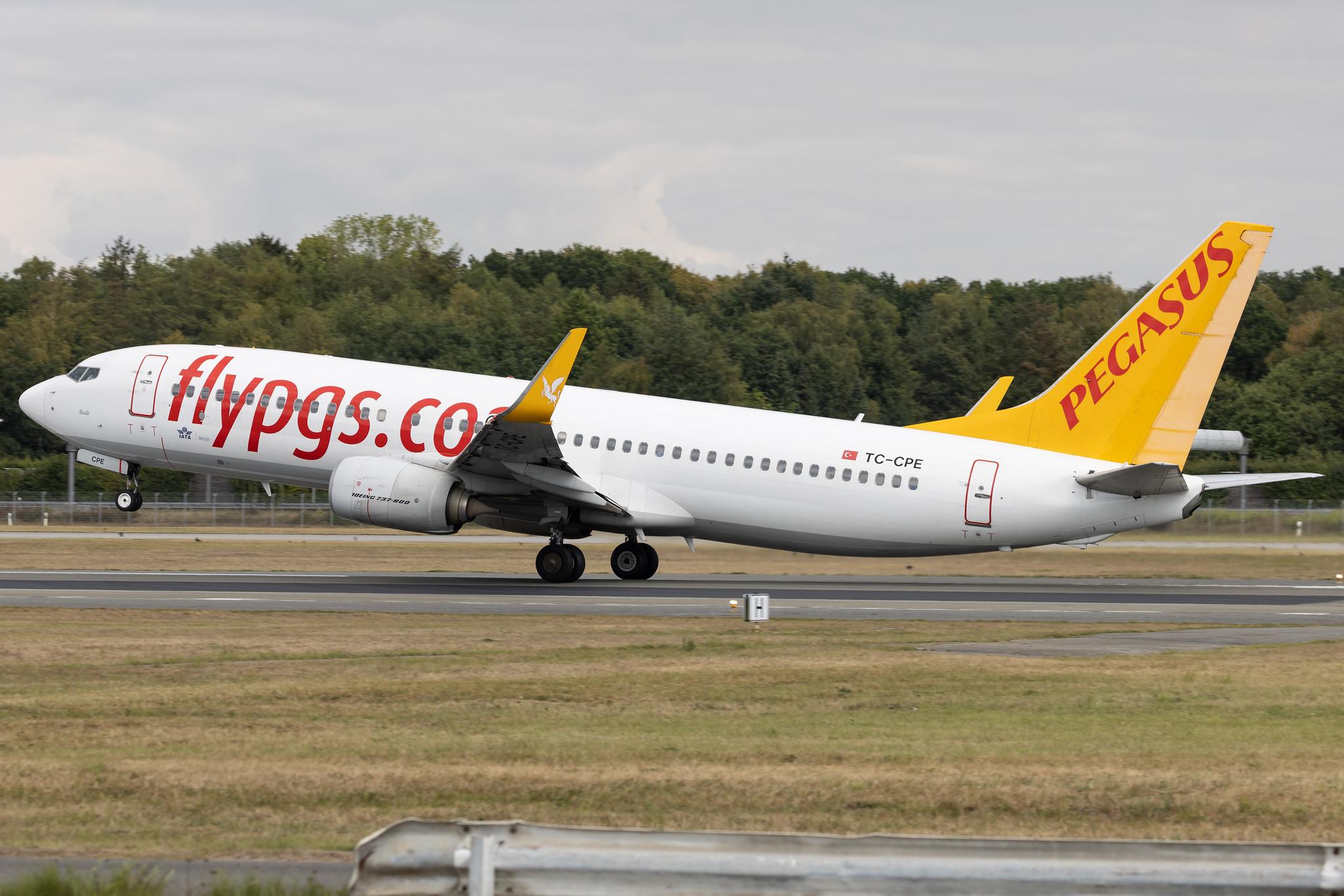 Hamburg Airport: Pegasus (PC / PGT) | Operator: Pegasus Airlines |  Boeing 737-82R B738 | TC-CPE | MSN 38178