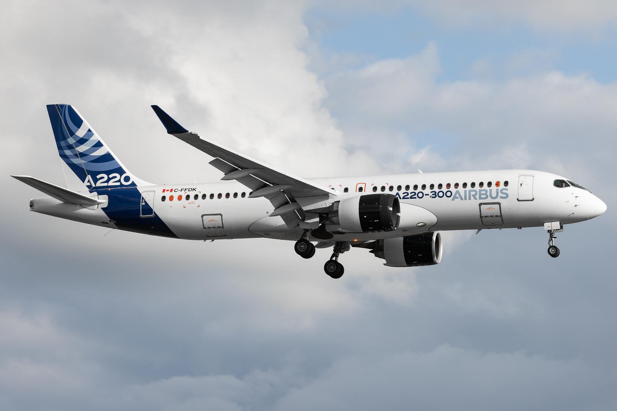 Hamburg Airport: Airbus Industrie (VK / AIB) | Airbus A220-300 BCS3 | C-FFDK | MSN 55001