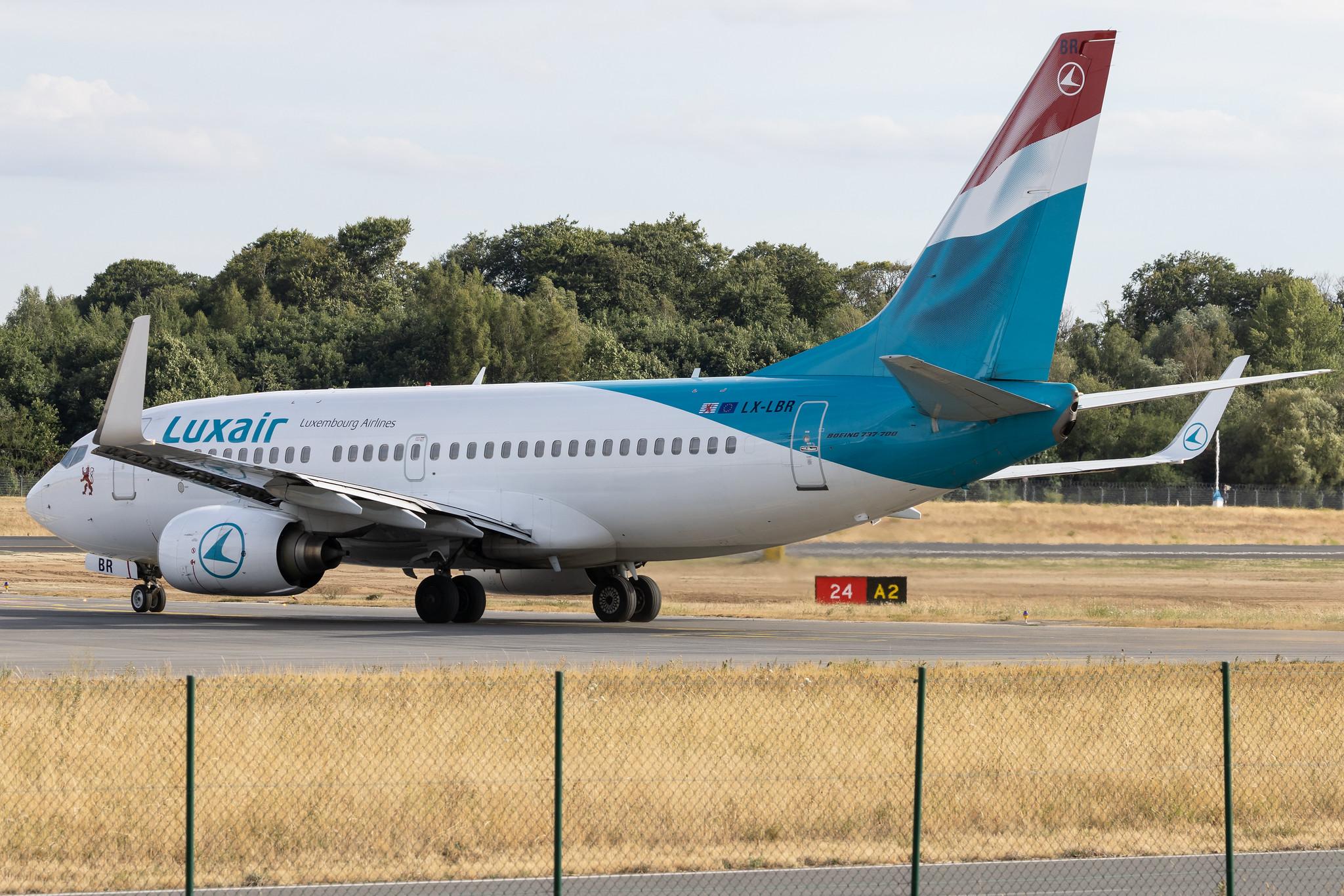 Luxembourg Findel Airport: Luxair (LG / LGL) | Boeing 737-7K2 B737 | LX-LBR | MSN 30366