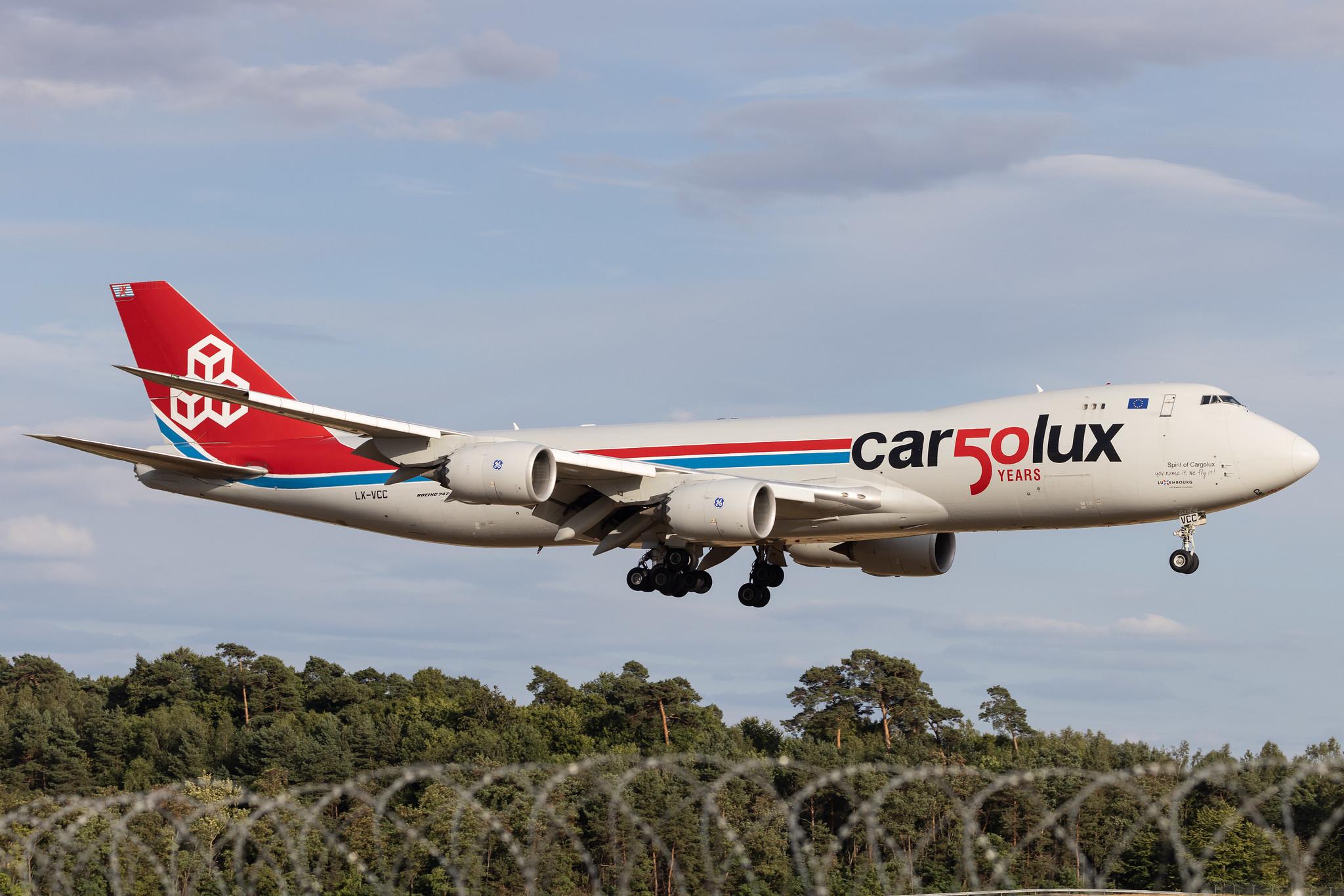 Luxembourg Findel Airport: Cargolux (CV / CLX) | Boeing 747-8R7F B748 | LX-VCC | MSN 35807