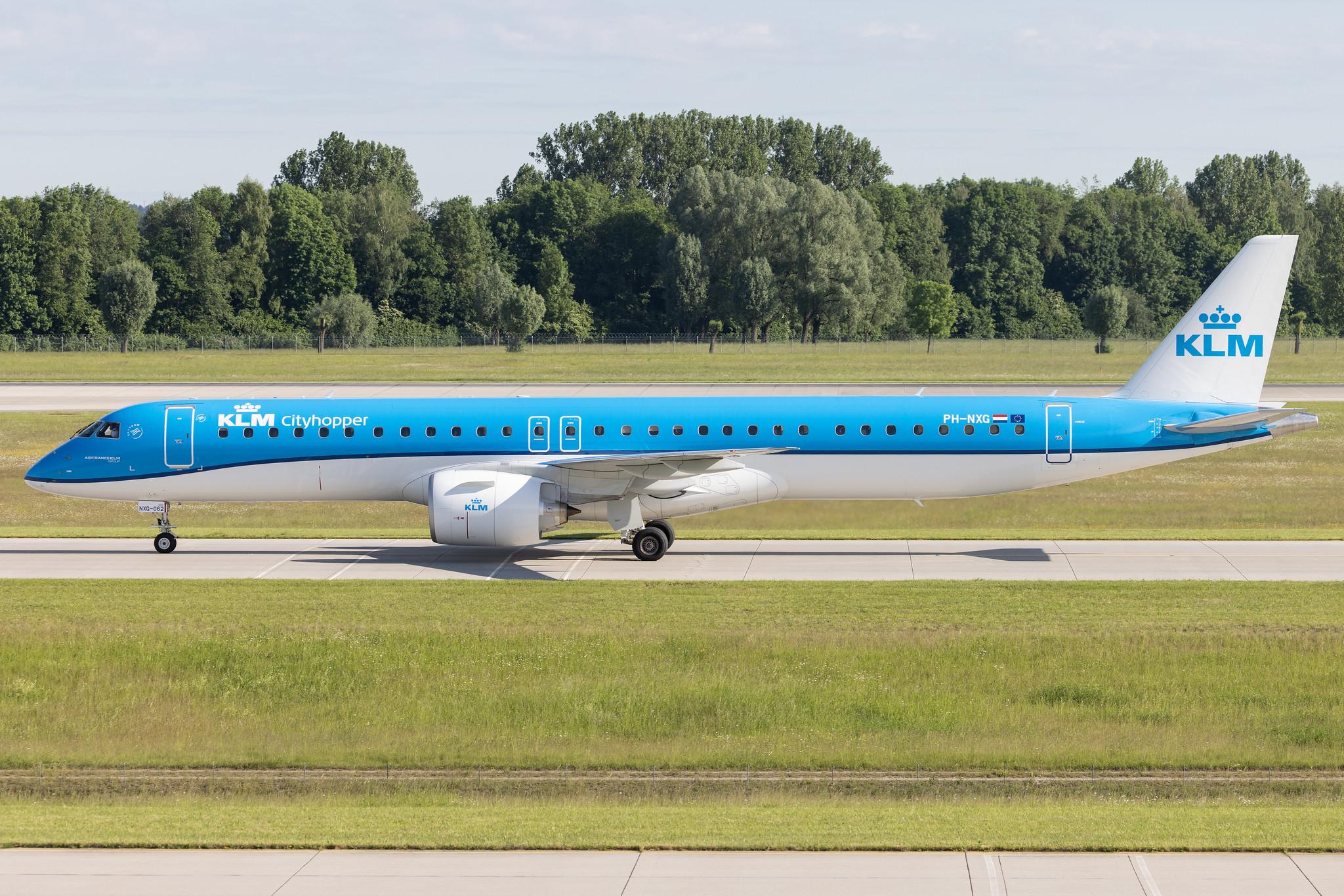 Munich Airport: KLM (KL / KLM) | Operator: KLM Cityhopper | Embraer E195-E2 E295 | PH-NXG | MSN 19020062