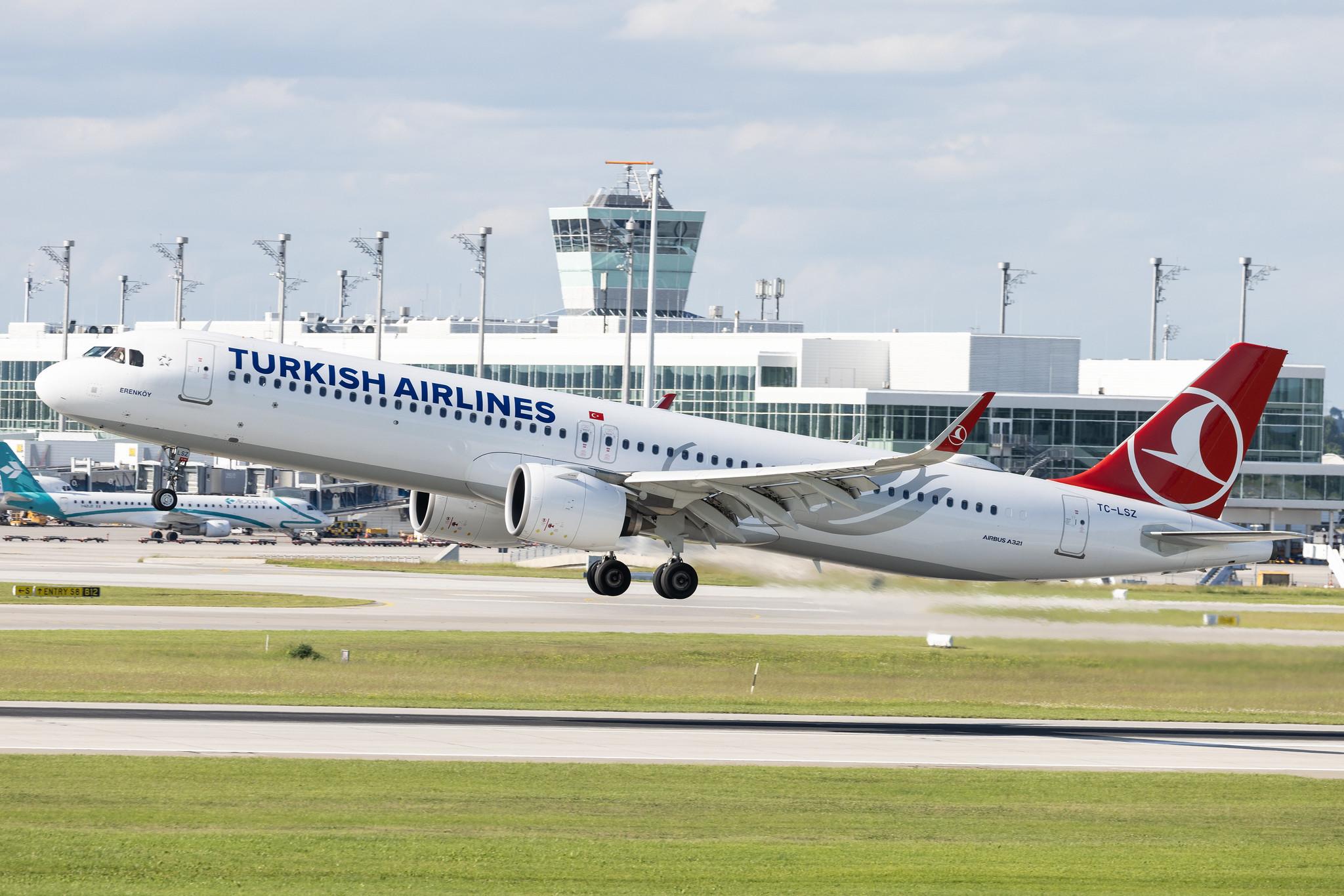 Munich Airport: Turkish Airlines (TK / THY) | Airbus A321-271NX A21N | TC-LSZ | MSN 09452
