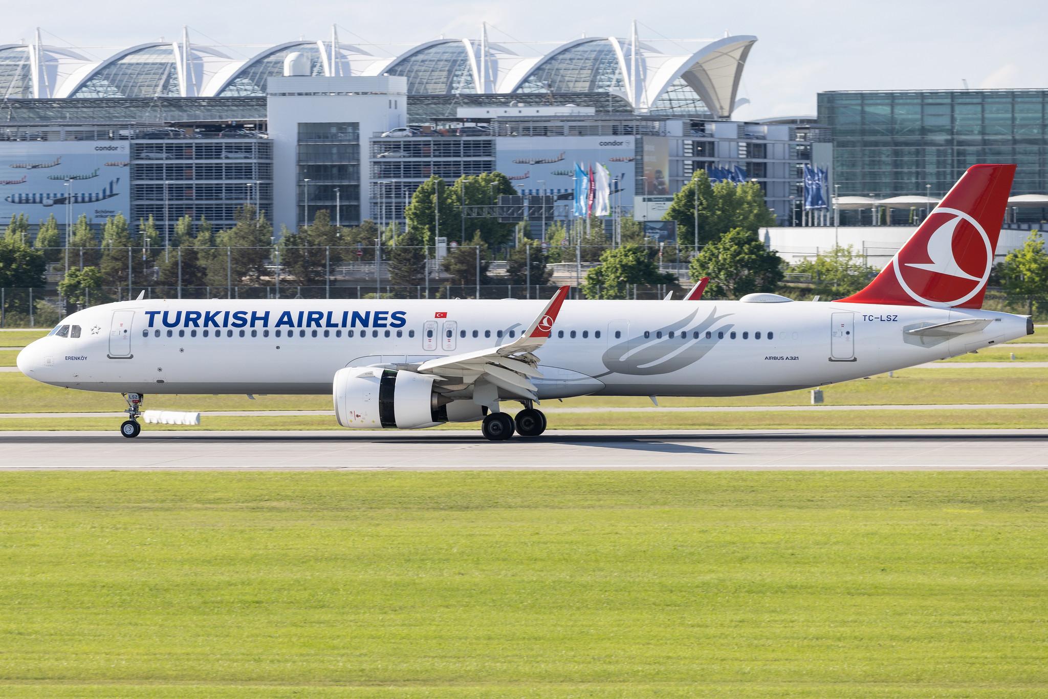 Munich Airport: Turkish Airlines (TK / THY) | Airbus A321-271NX A21N | TC-LSZ | MSN 09452
