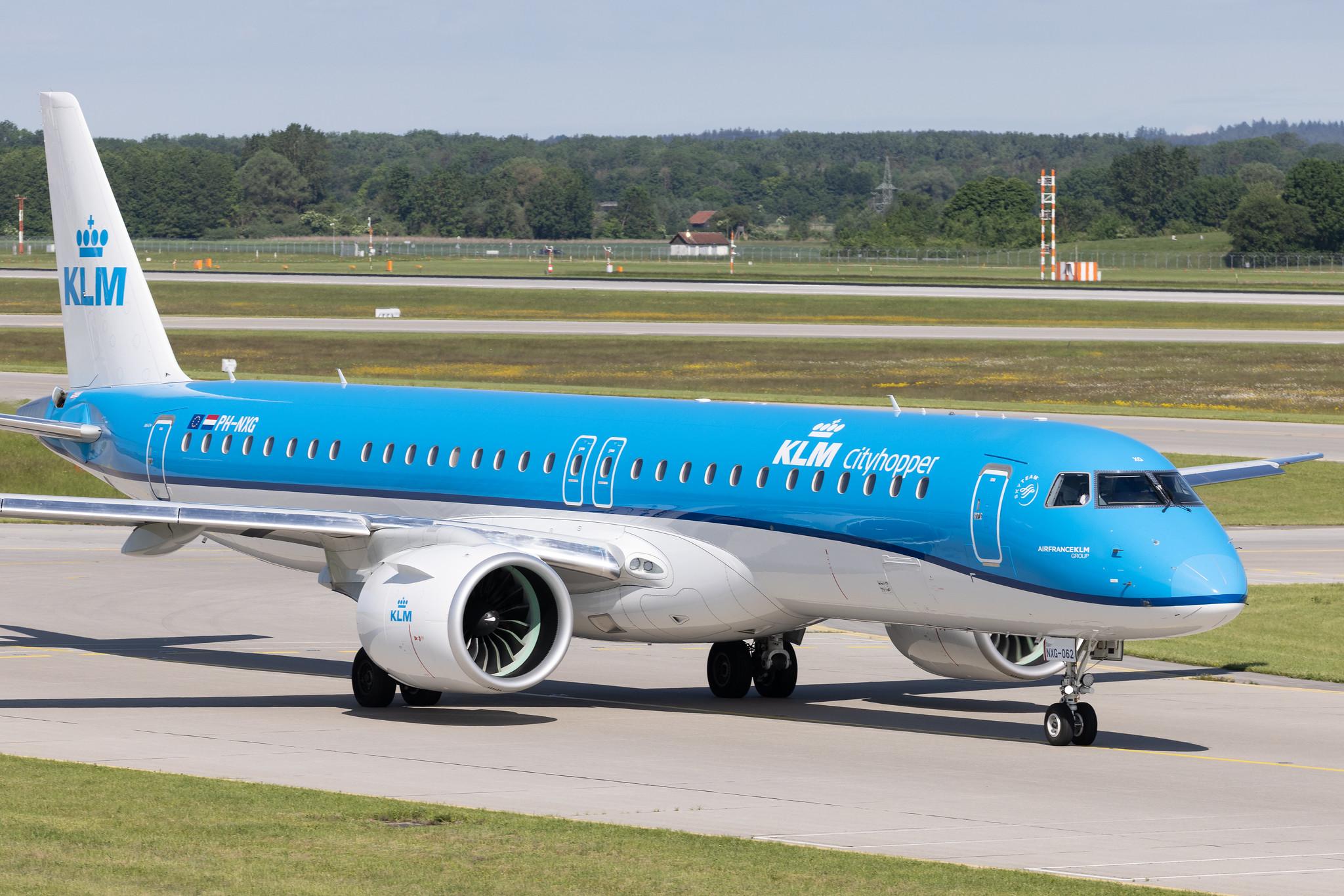 Munich Airport: KLM (KL / KLM) | Operator: KLM Cityhopper | Embraer E195-E2 E295 | PH-NXG | MSN 19020062