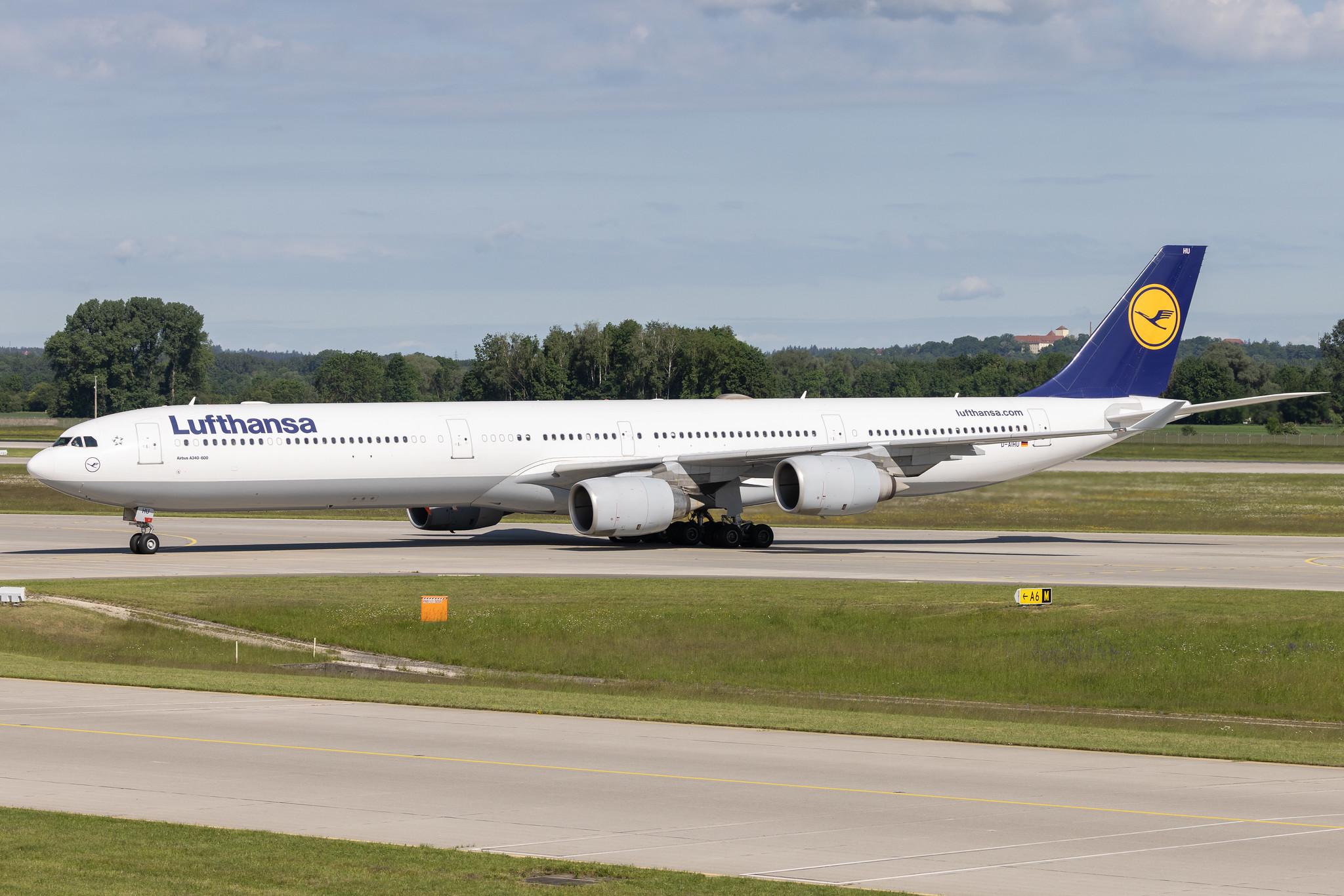 Munich Airport: Lufthansa (LH / DLH) | Airbus A340-642 A346 | D-AIHU | MSN 0848