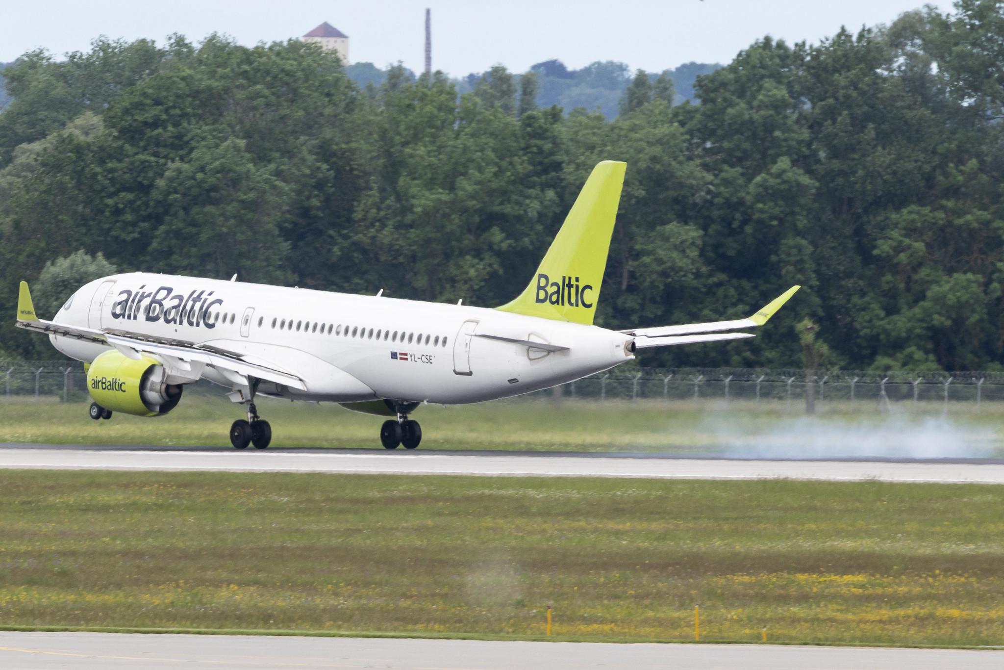 Munich Airport: Air Baltic (BT / BTI) | Airbus A220-300 BCS3 | YL-CSE | MSN 55007